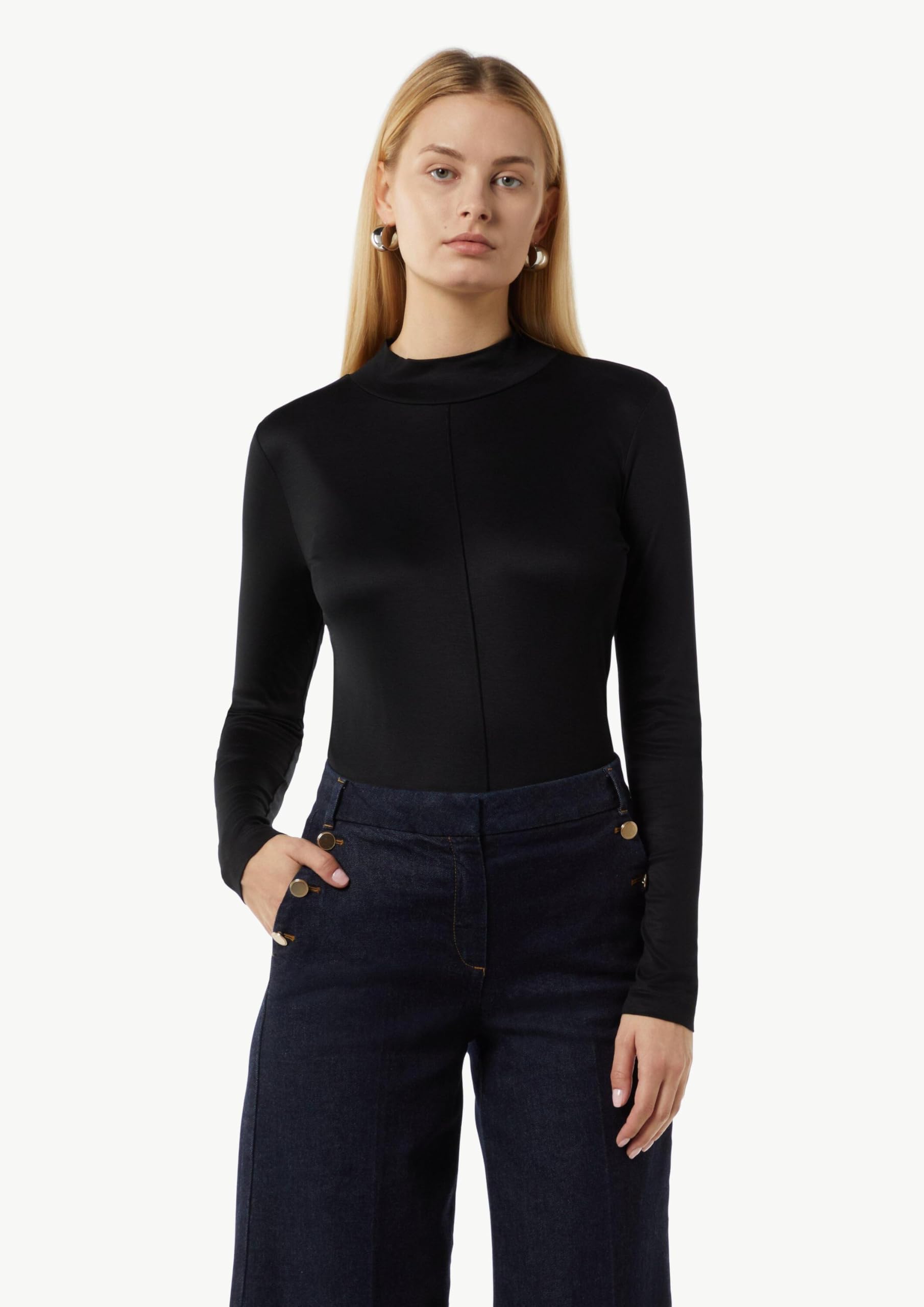 comma-tops-viskoseshirt-longsleeve-9999-schwarz-schimmernd image 5