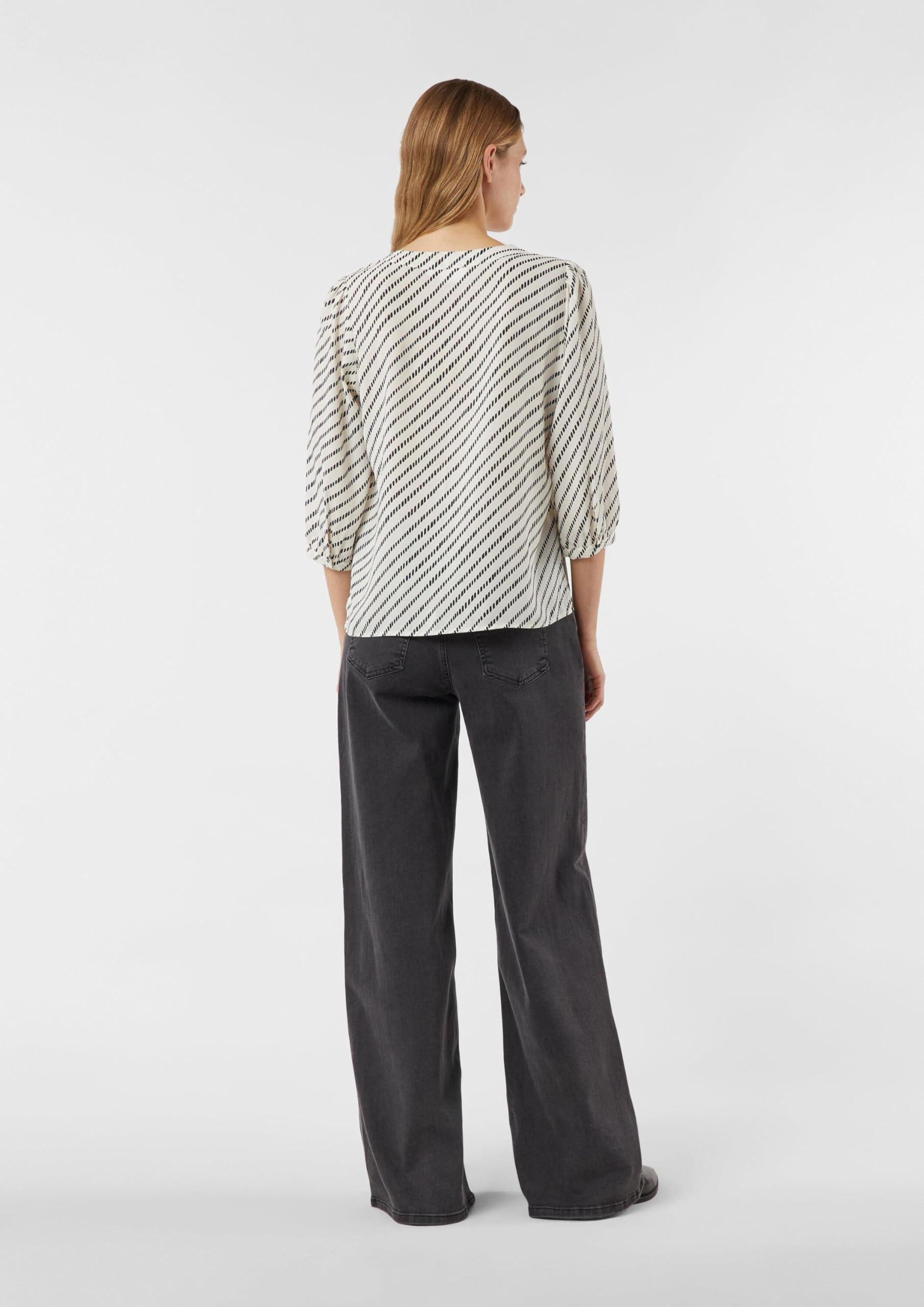 comma-bluse-damen-chiffon-v-ausschnitt-gr-42-gemustert image 7