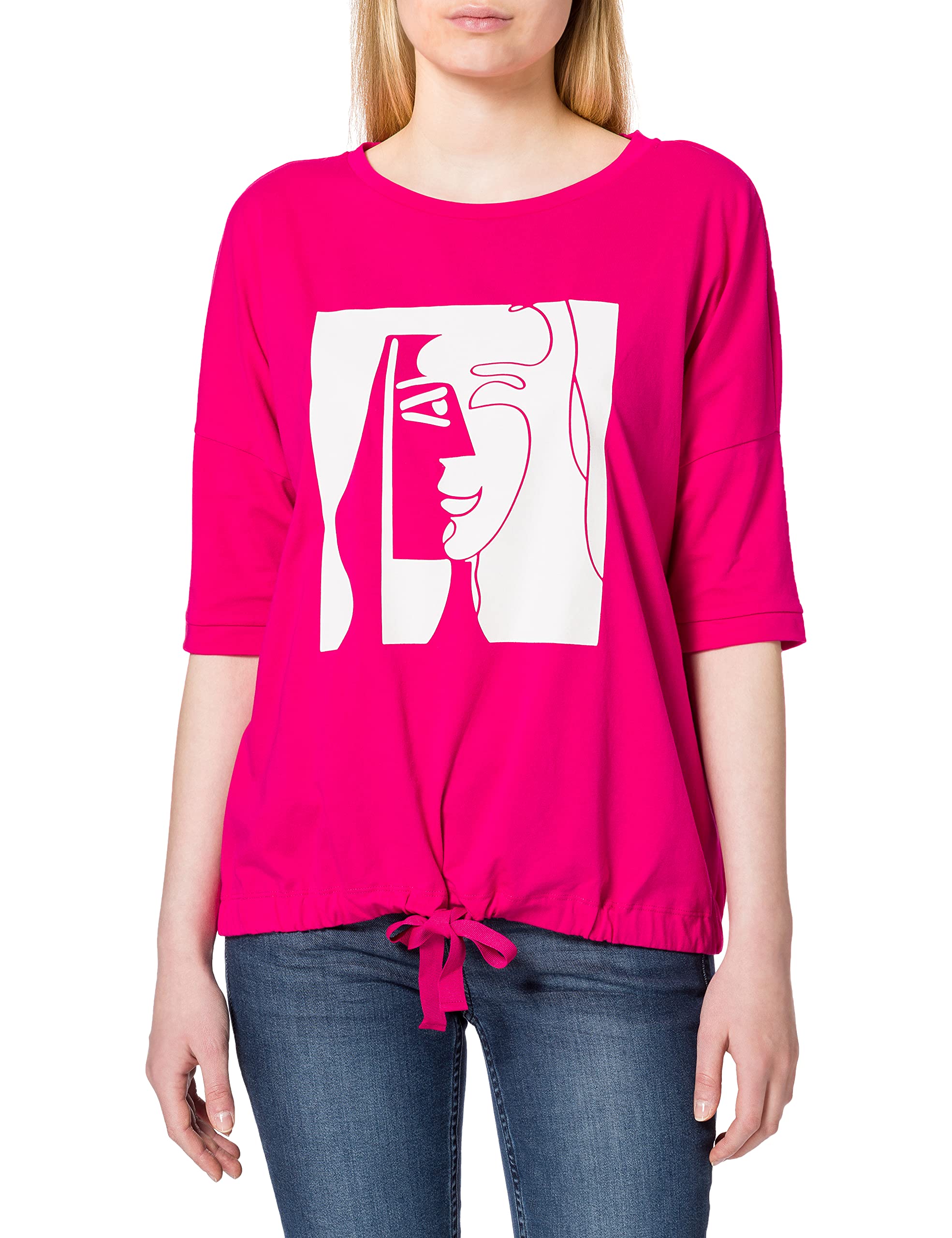 comma-damen-t-shirt-frontprint-gr-40-pink image 1
