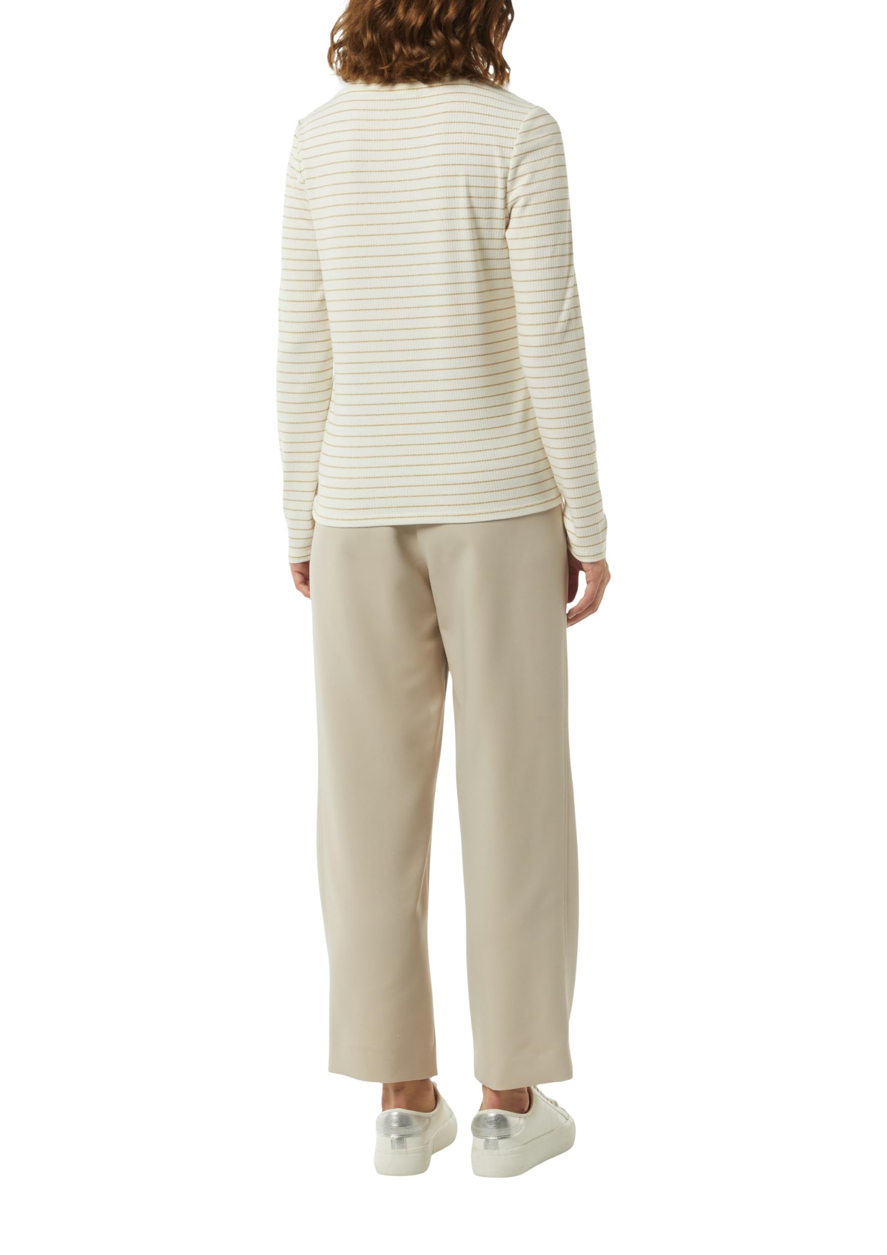 comma-langarmshirt-lurex-streifen-shirt-wei-gr-34 image 2