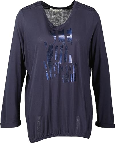 comma-tops-langarmshirt-print-dunkelblau image 7