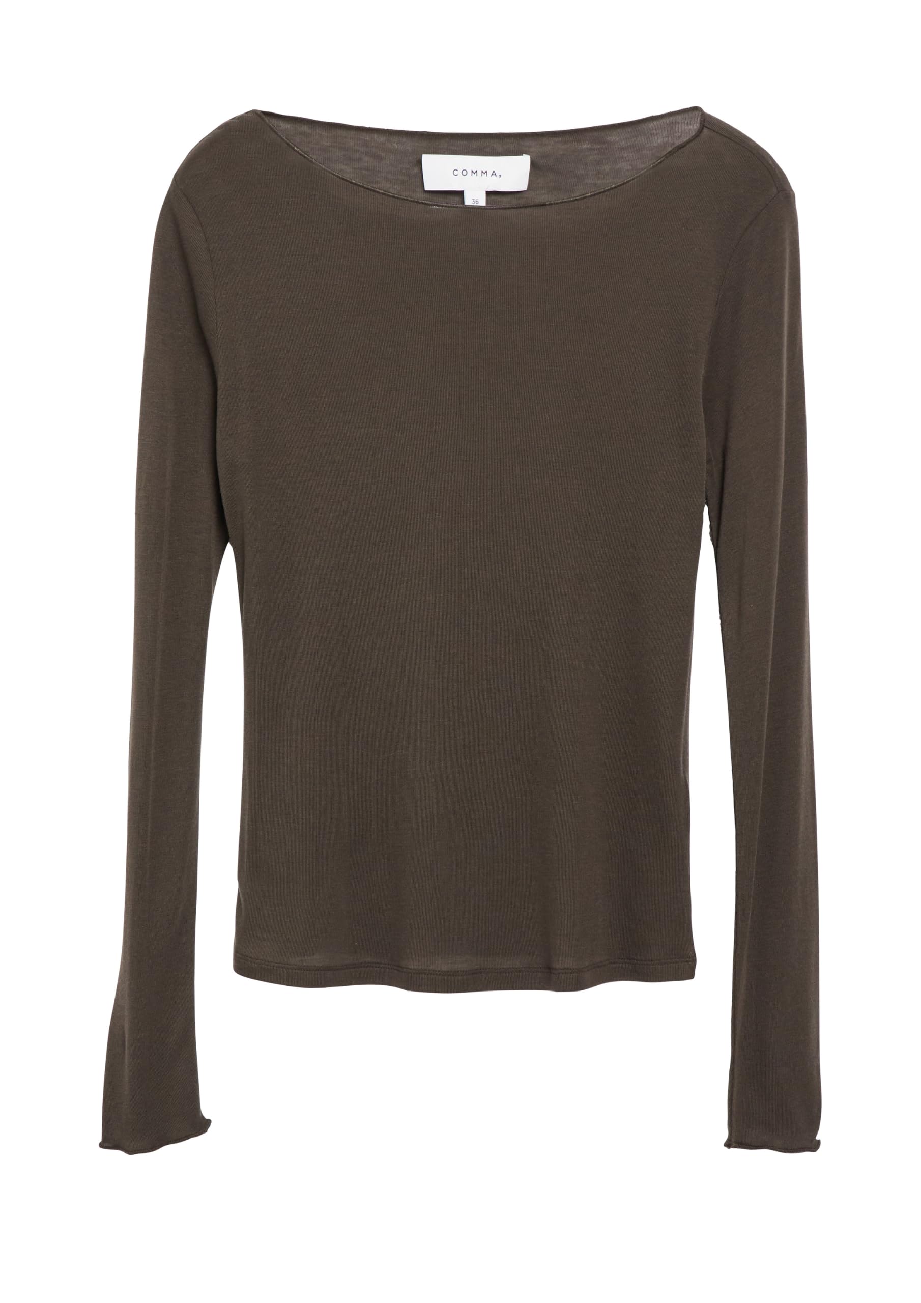 comma-longsleeve-slim-fit-gr-40-dunkelbraun-u-boot image 4