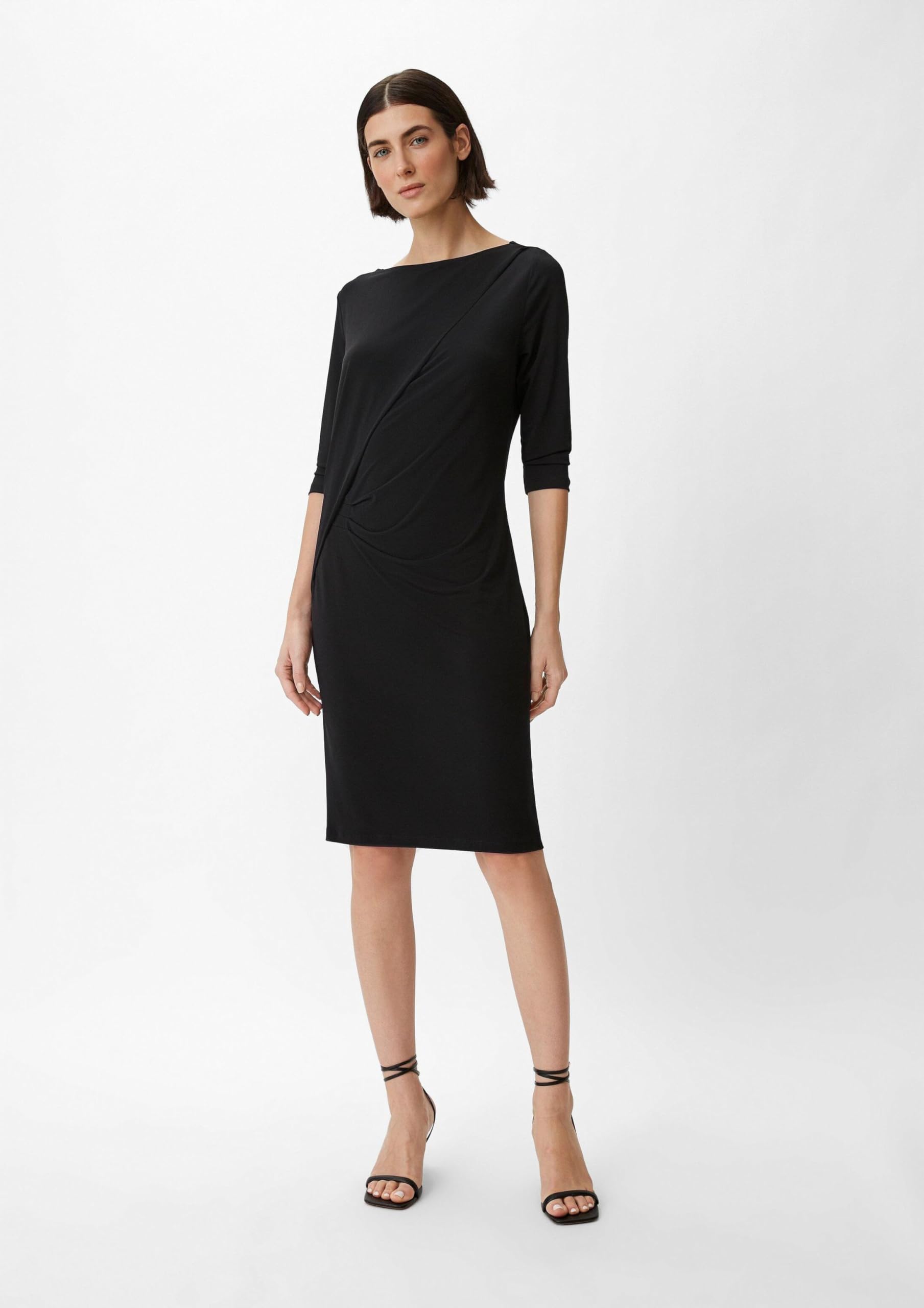 comma-jerseykleid-raffung-schwarz-gr-38 image 3