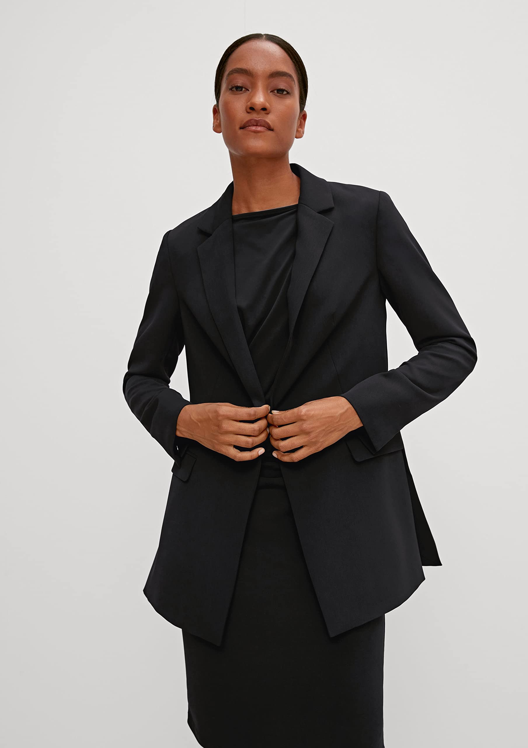comma-blazers-l-ssiger-business-blazer-twill-damen image 4