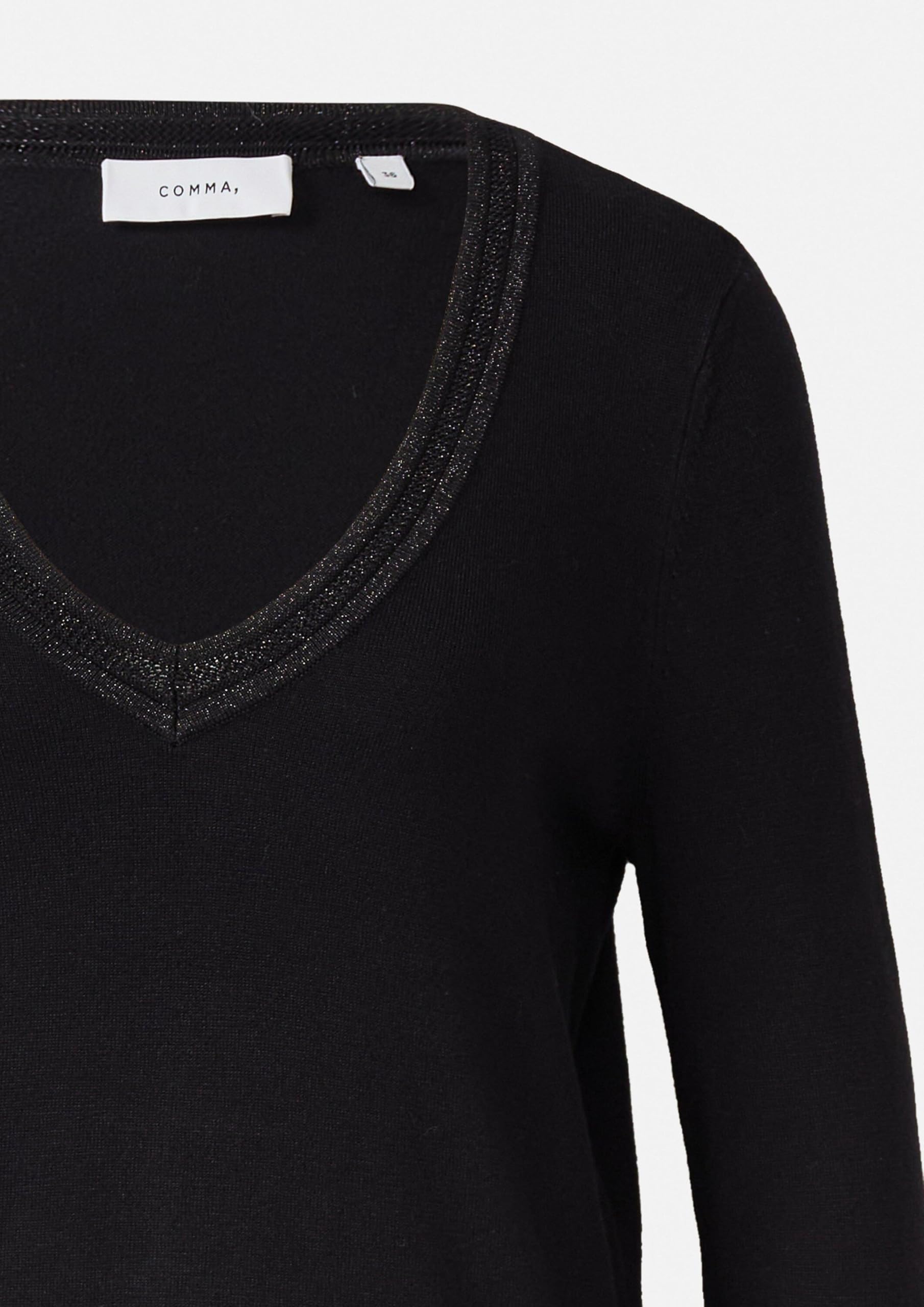 comma-feinstrickpullover-damen-petrol-glitzergarn image 5