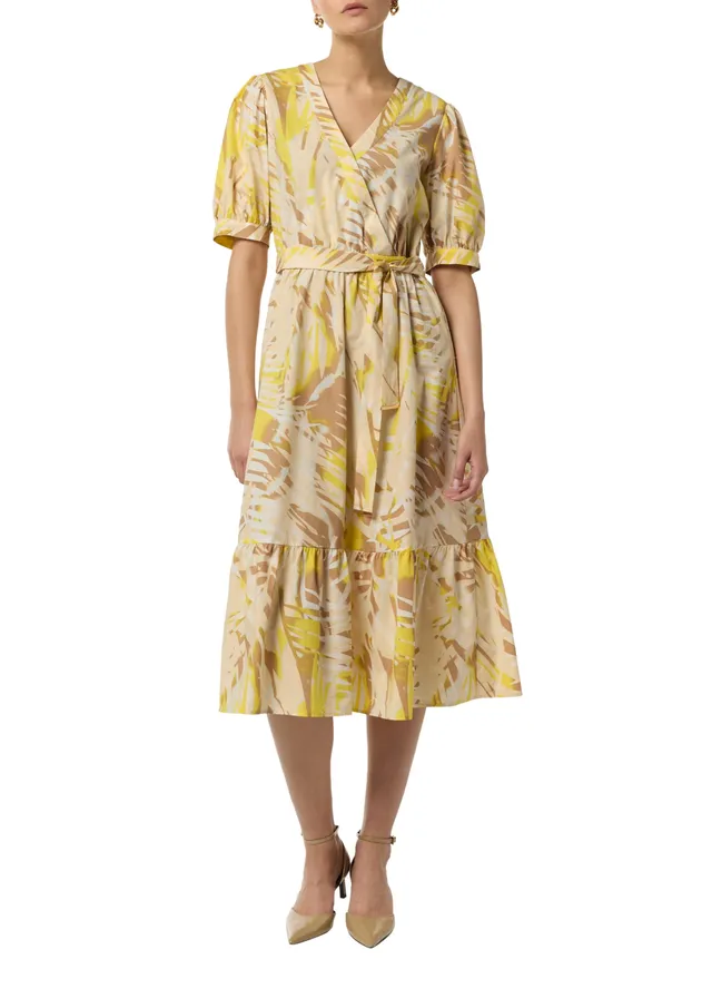 comma-baumwoll-kleid-puff-rmel-maxi-gr-46 image 1