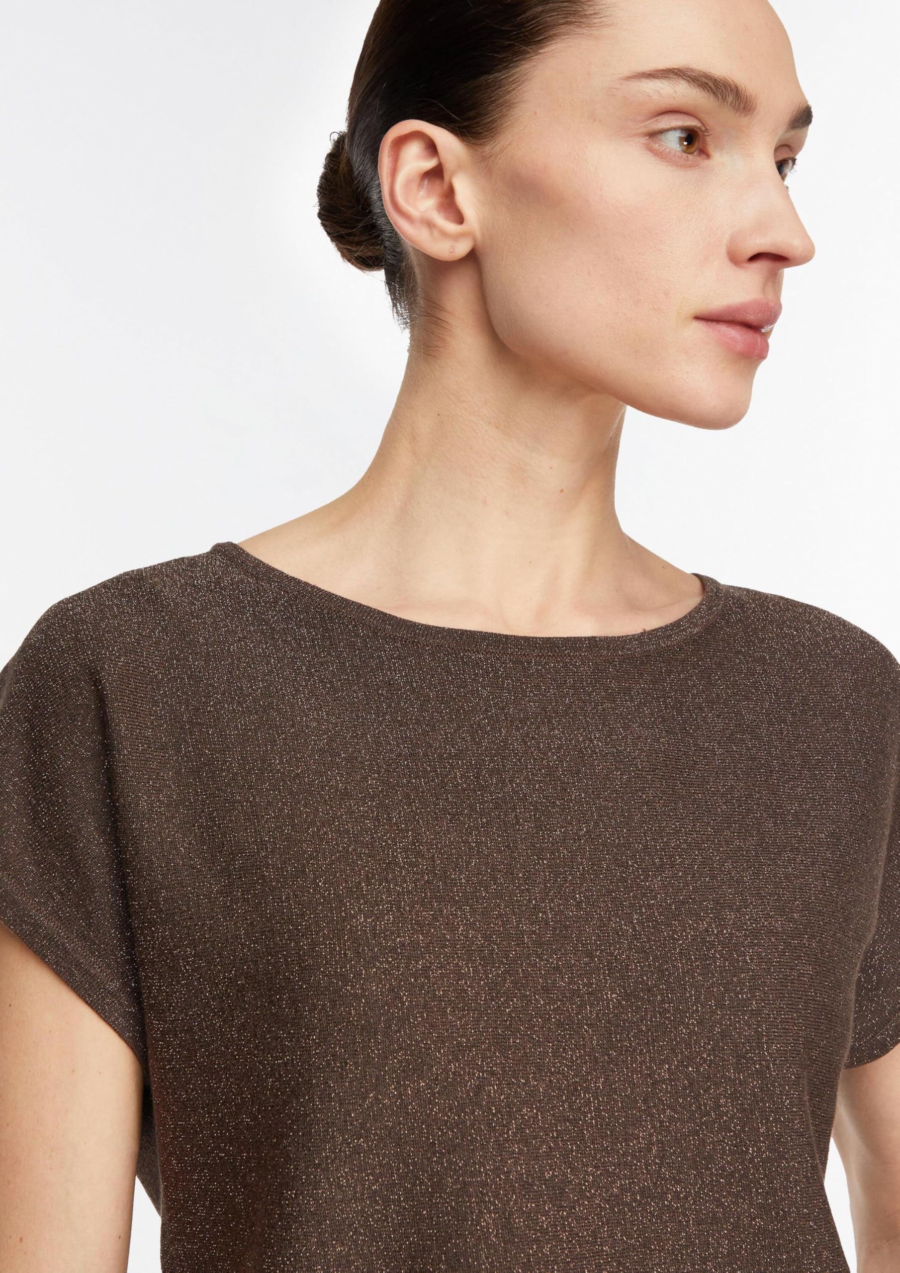 comma-knitwear-pullover-gr-34-dunkelbraun-glitzer image 3
