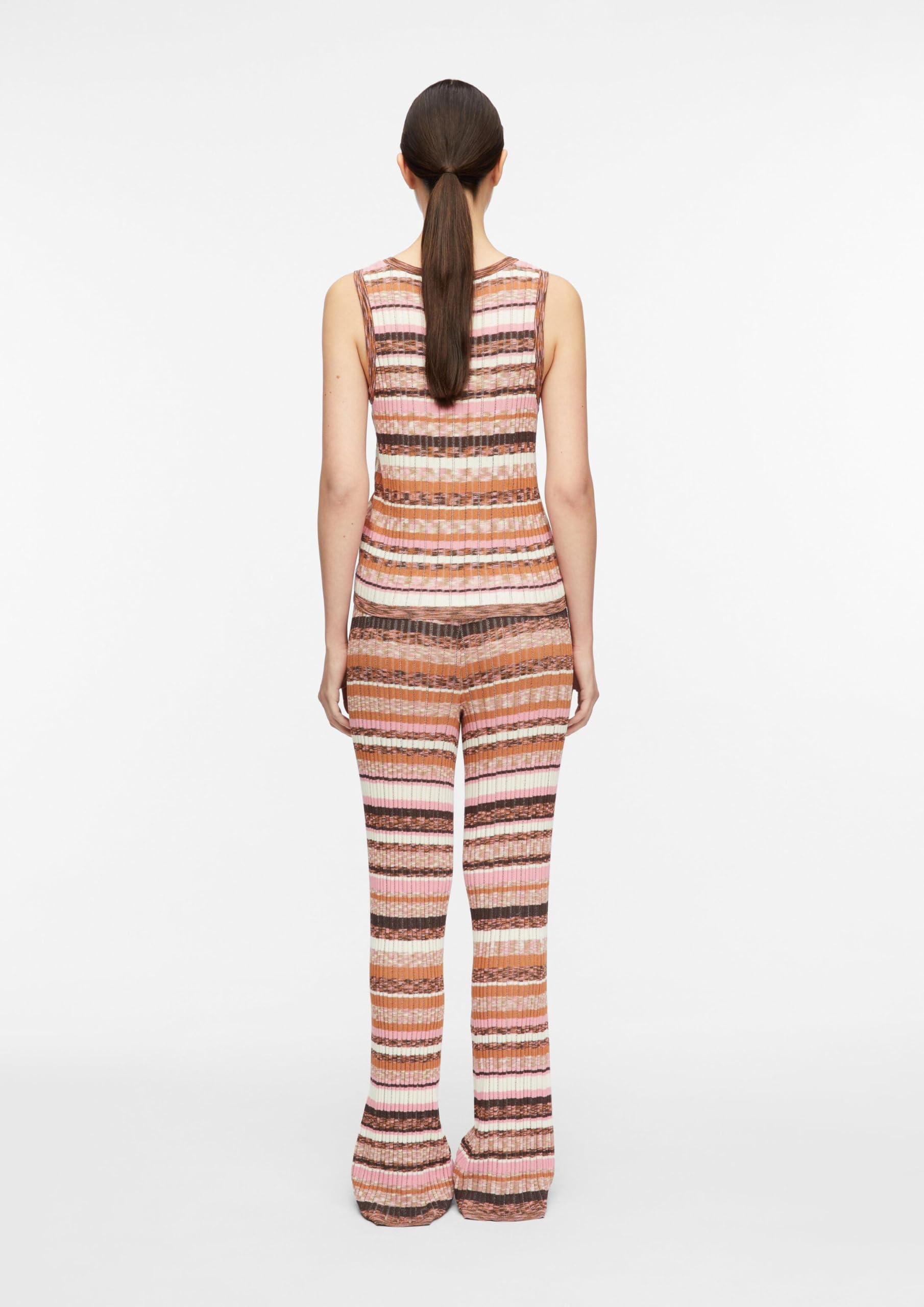 comma-strickhose-wide-leg-ajour-gestreift-gr-34 image 7