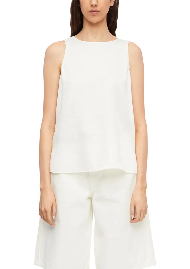 comma-blouses-damenbluse-rmellos-samt-satin-rundhals-2 image 1