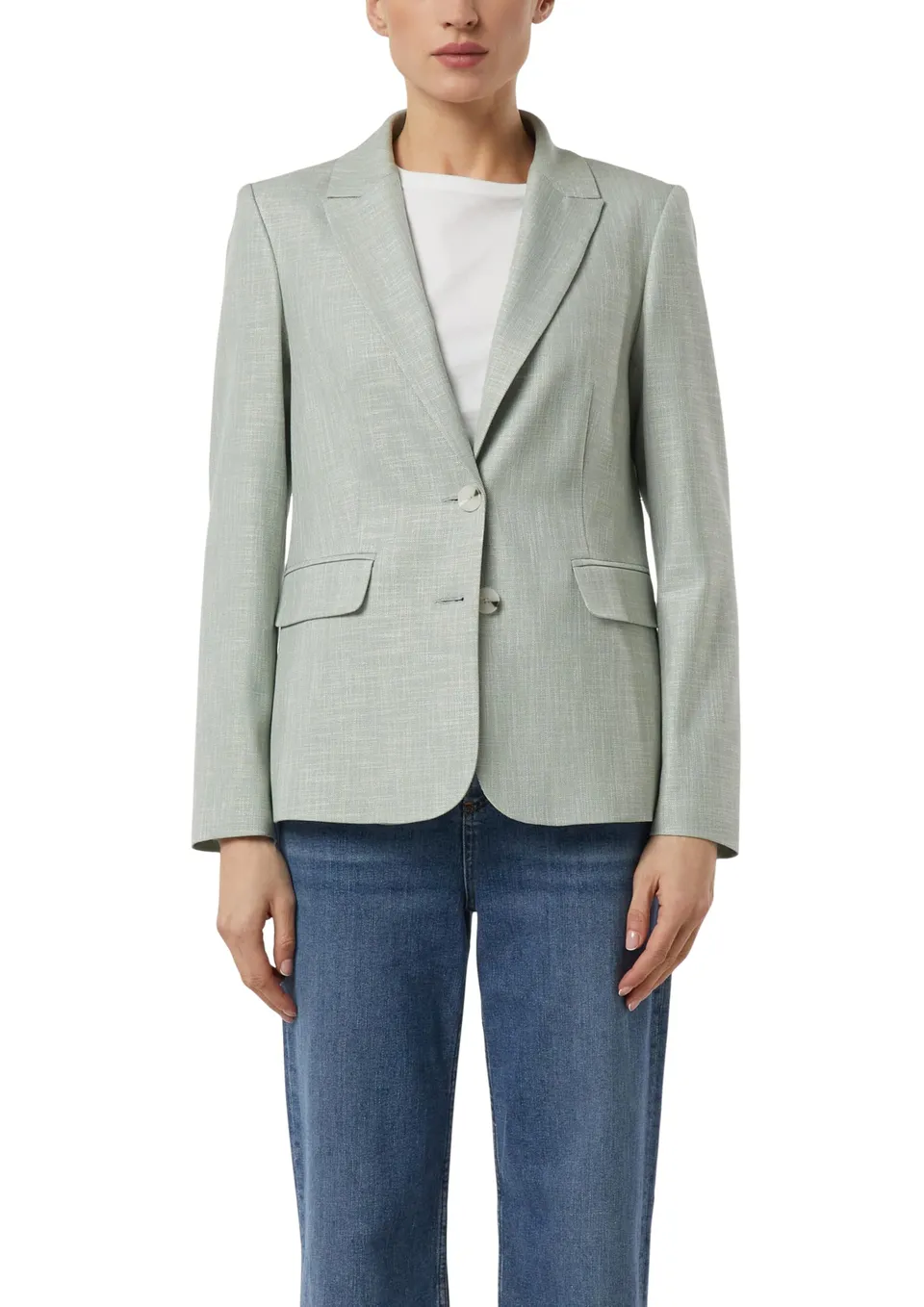 comma-blazer-tailliert-struktur-zwei-knopf-elegant image 1