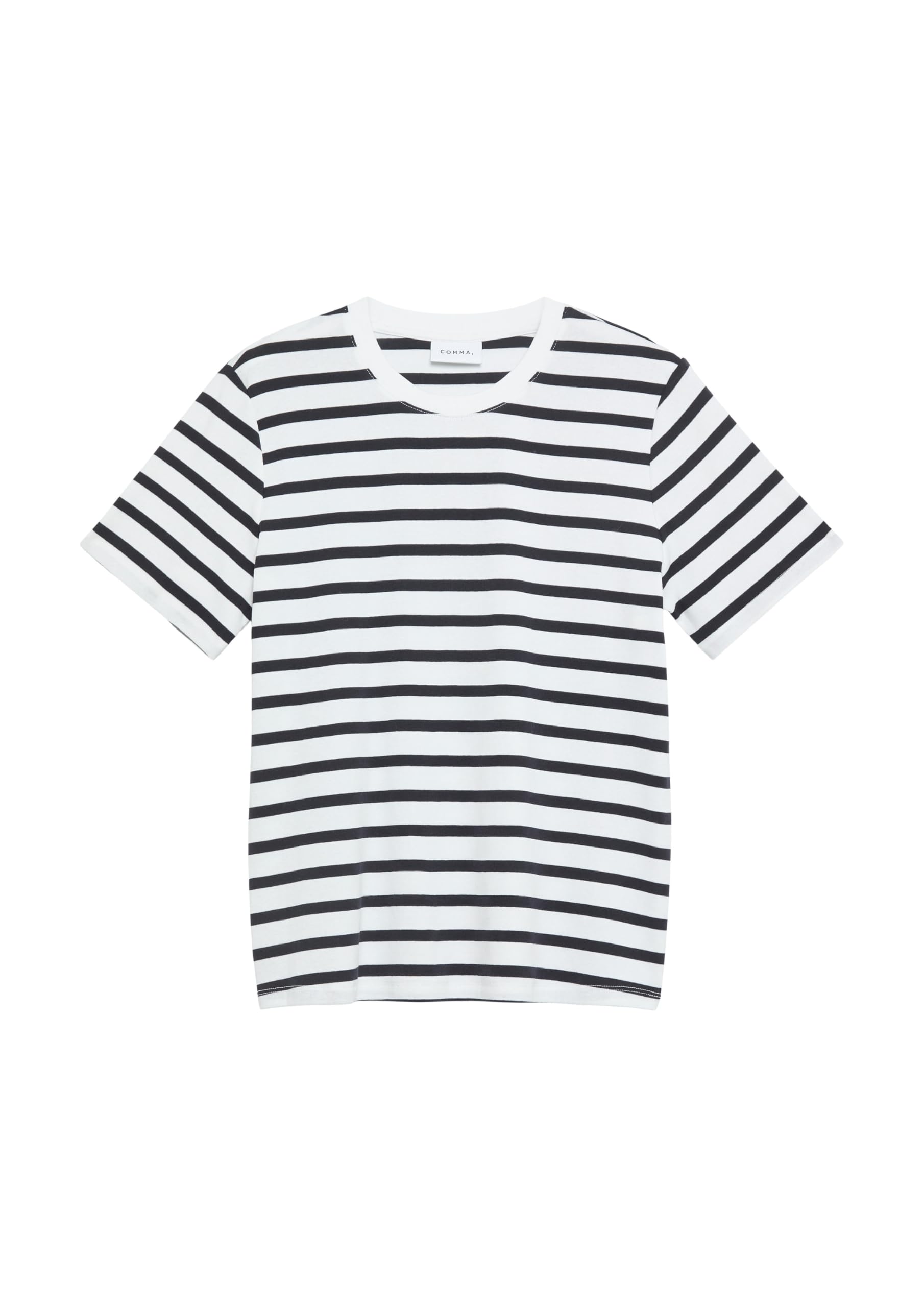 comma-gestreiftes-t-shirt-damen-hellblau-gr-42 image 4