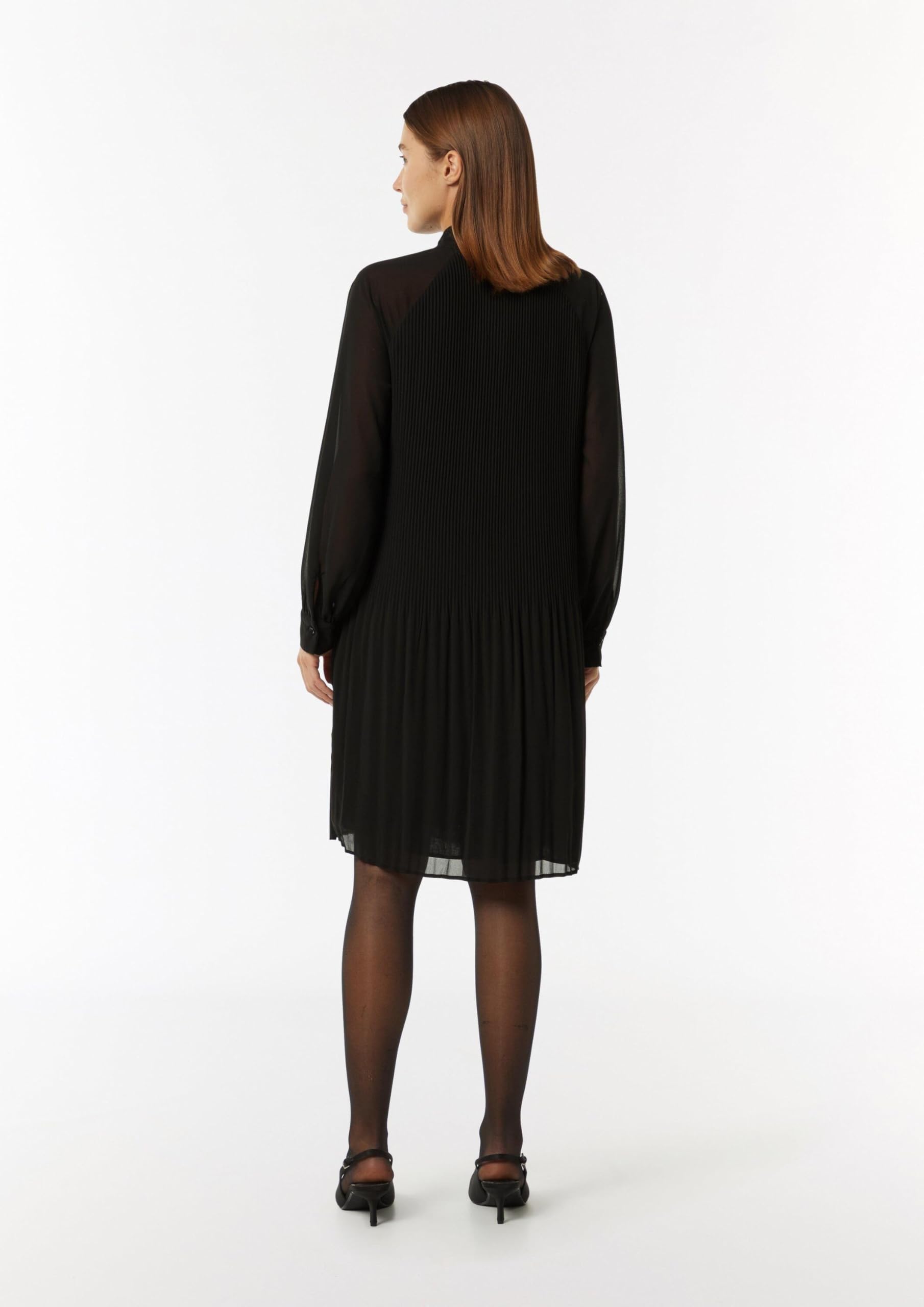 comma-dresses-chiffon-kleid-plissiert-mit-schleife image 6