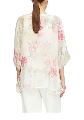comma-poncho-bluse-chiffon-allover-print-viskose-beige-xl image 7