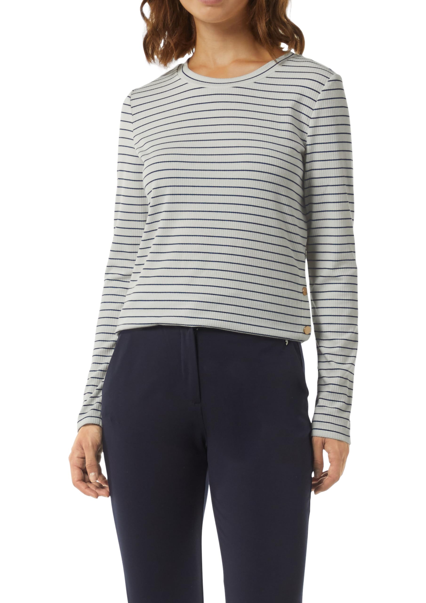 comma-langarmshirt-lurex-streifen-shirt-wei-gr-34 image 8