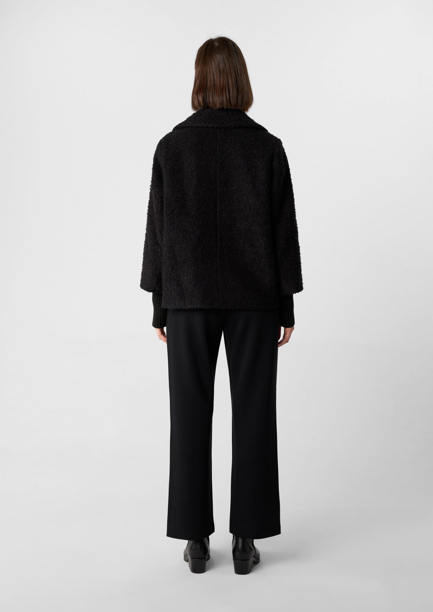 comma-boucl-jacke-kurz-damen-gr-44-mit-rippb-ndchen image 6