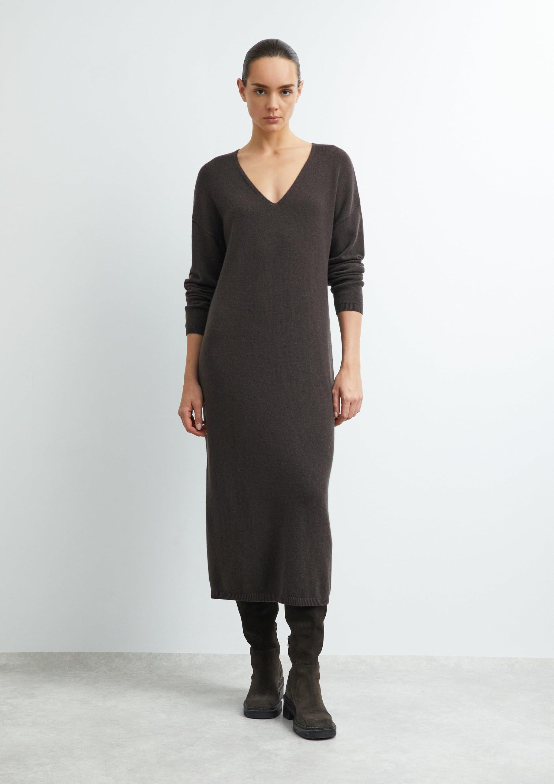 comma-dresses-midi-strickkleid-2184660-v-ausschnitt-gr-42 image 3