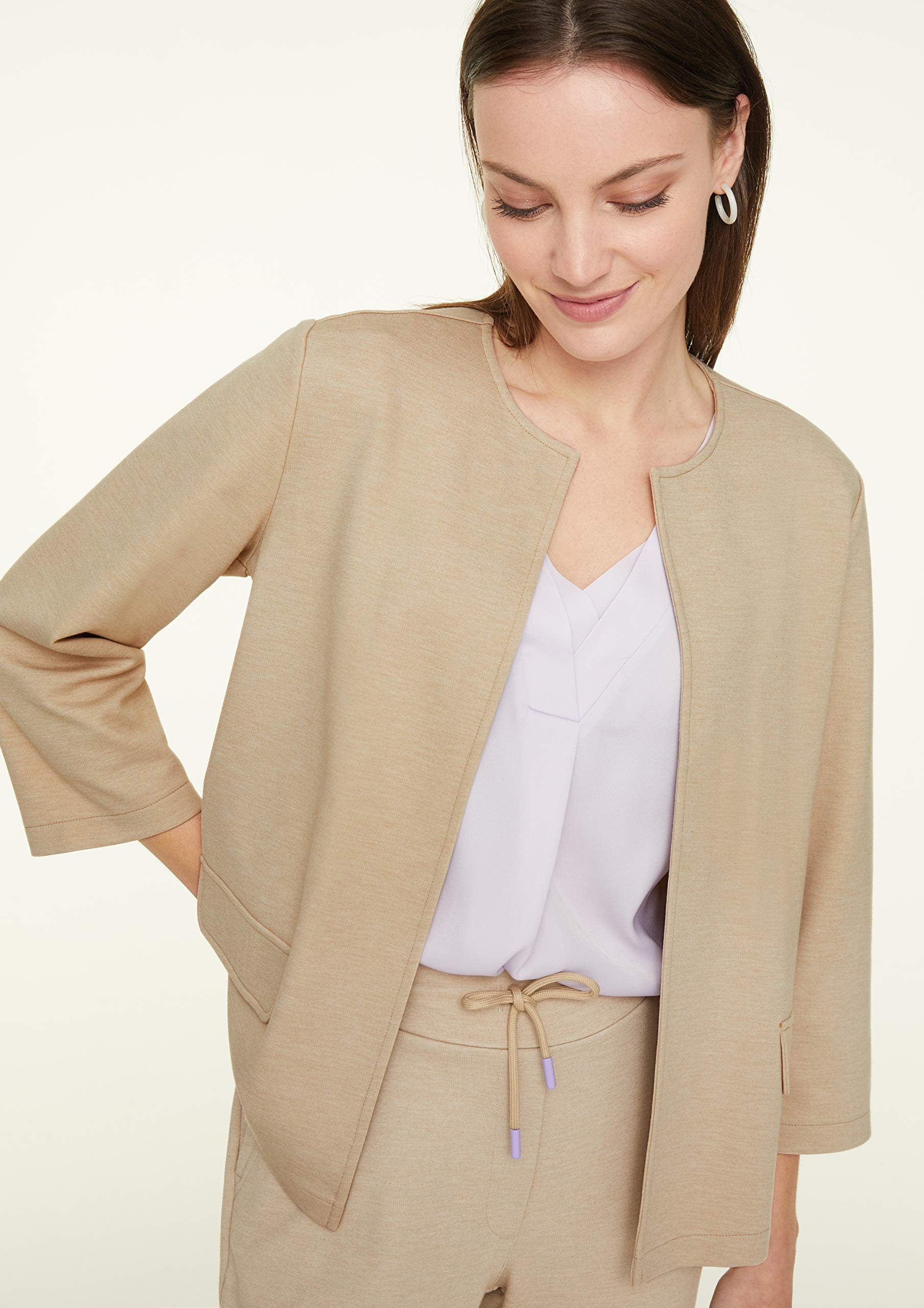 comma-damen-blazerjacke-sand-melange-clean image 3