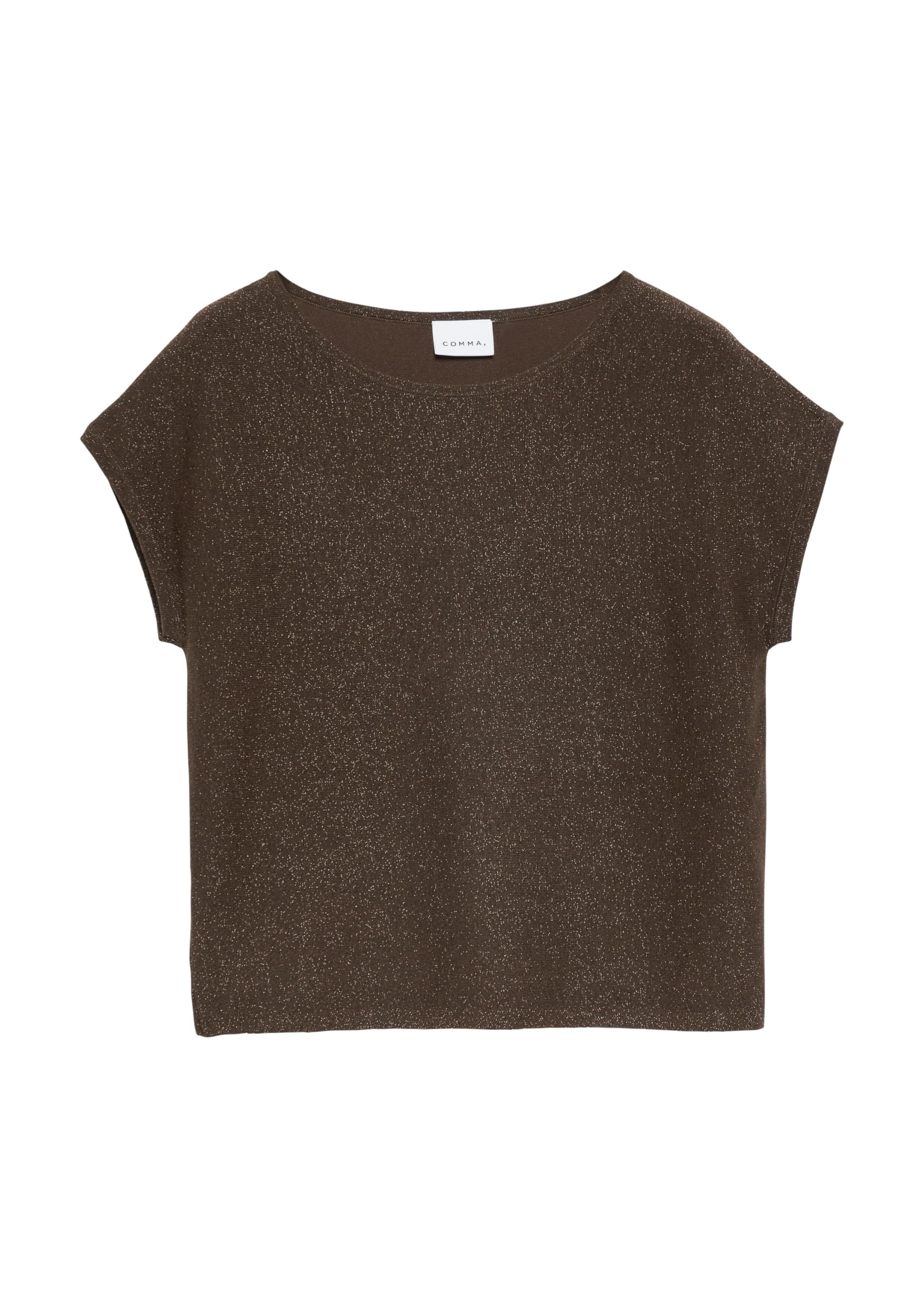 comma-knitwear-pullover-gr-34-dunkelbraun-glitzer image 4