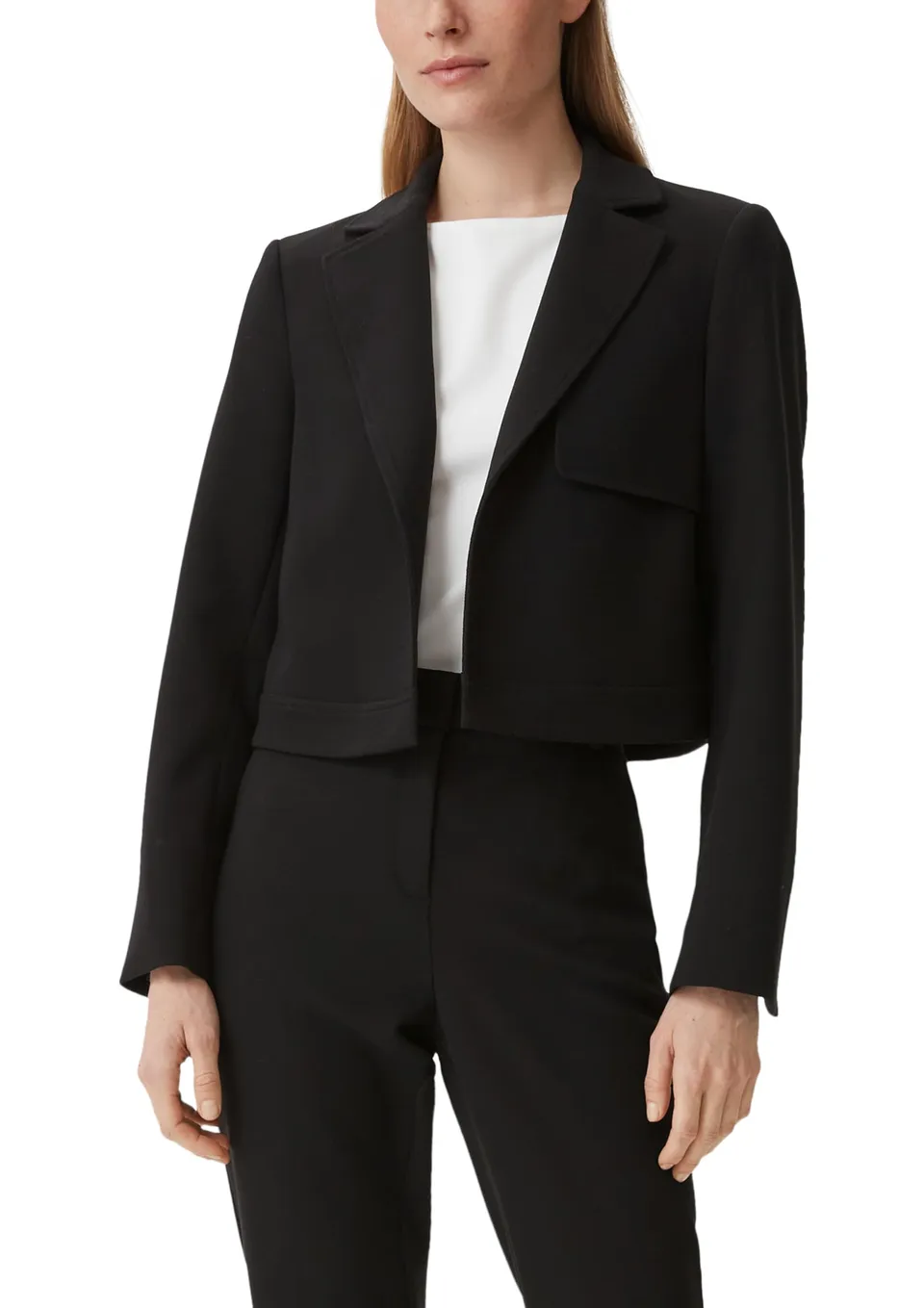 comma-blazer-kurz-viskosemix-schwarz-gr-e-36 image 1