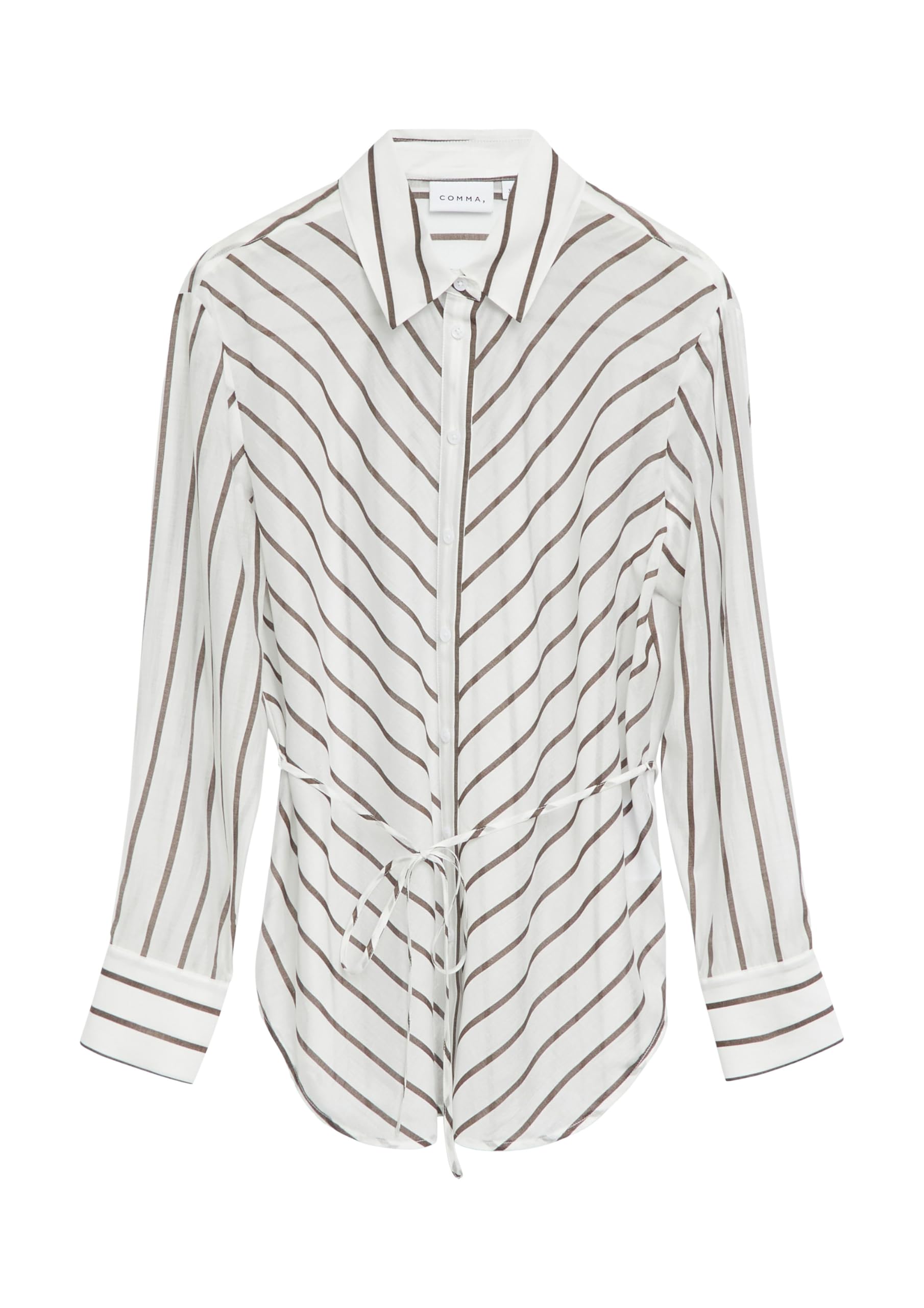 comma-blouses-lyocellmix-streifenbluse-gr-e-40-g-rtel image 3