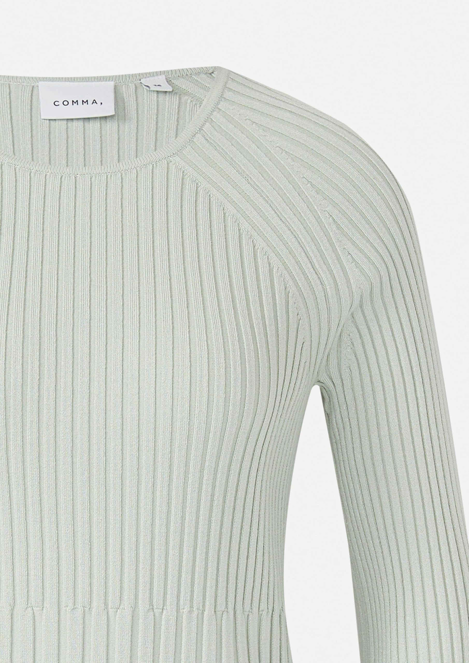 comma-strickpullover-slim-fit-pulli-rundhals-mit-trompeten-rmel image 7