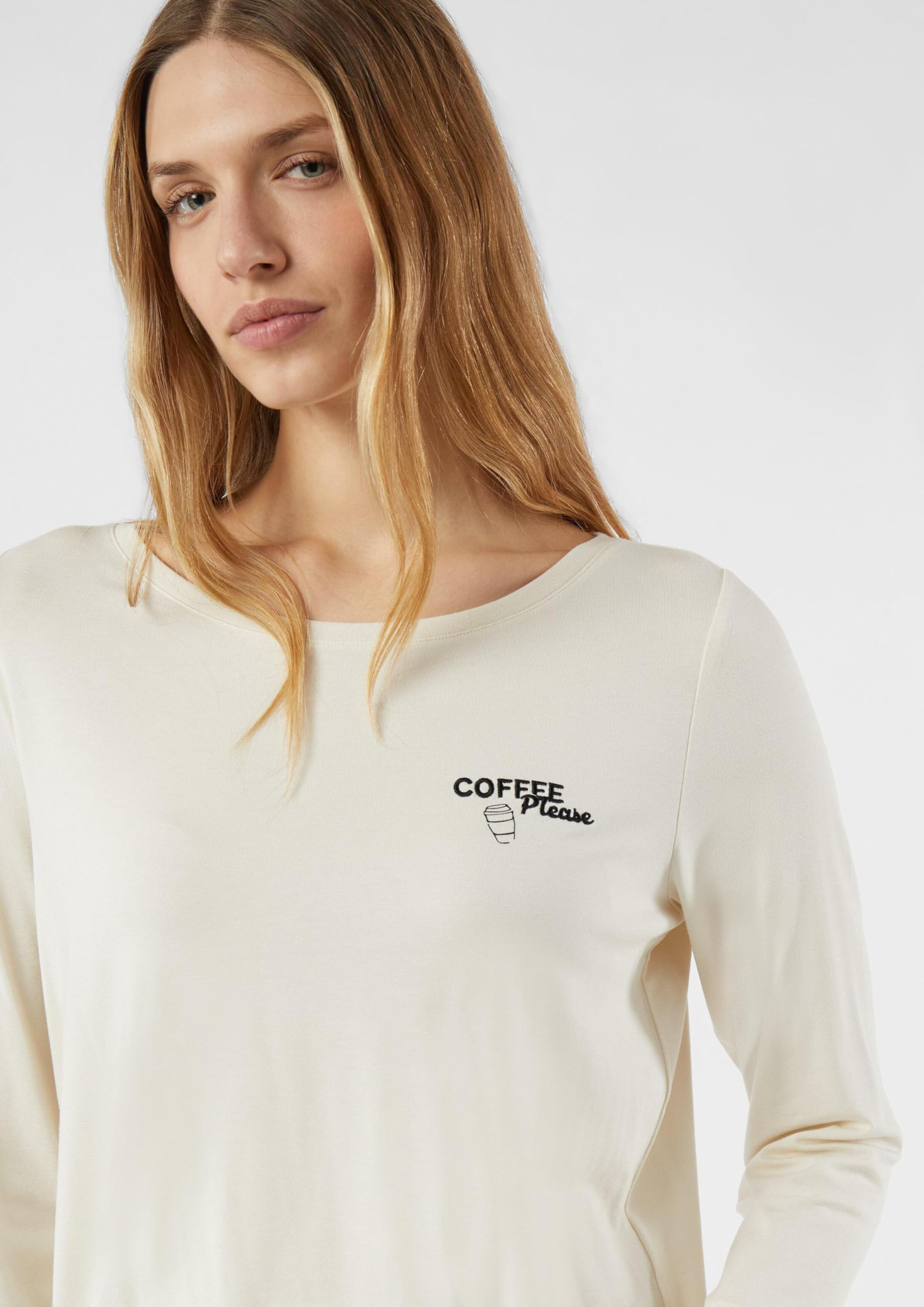 comma-jersey-t-shirt-3-4-arm-frontprint-creme-gr-36 image 3