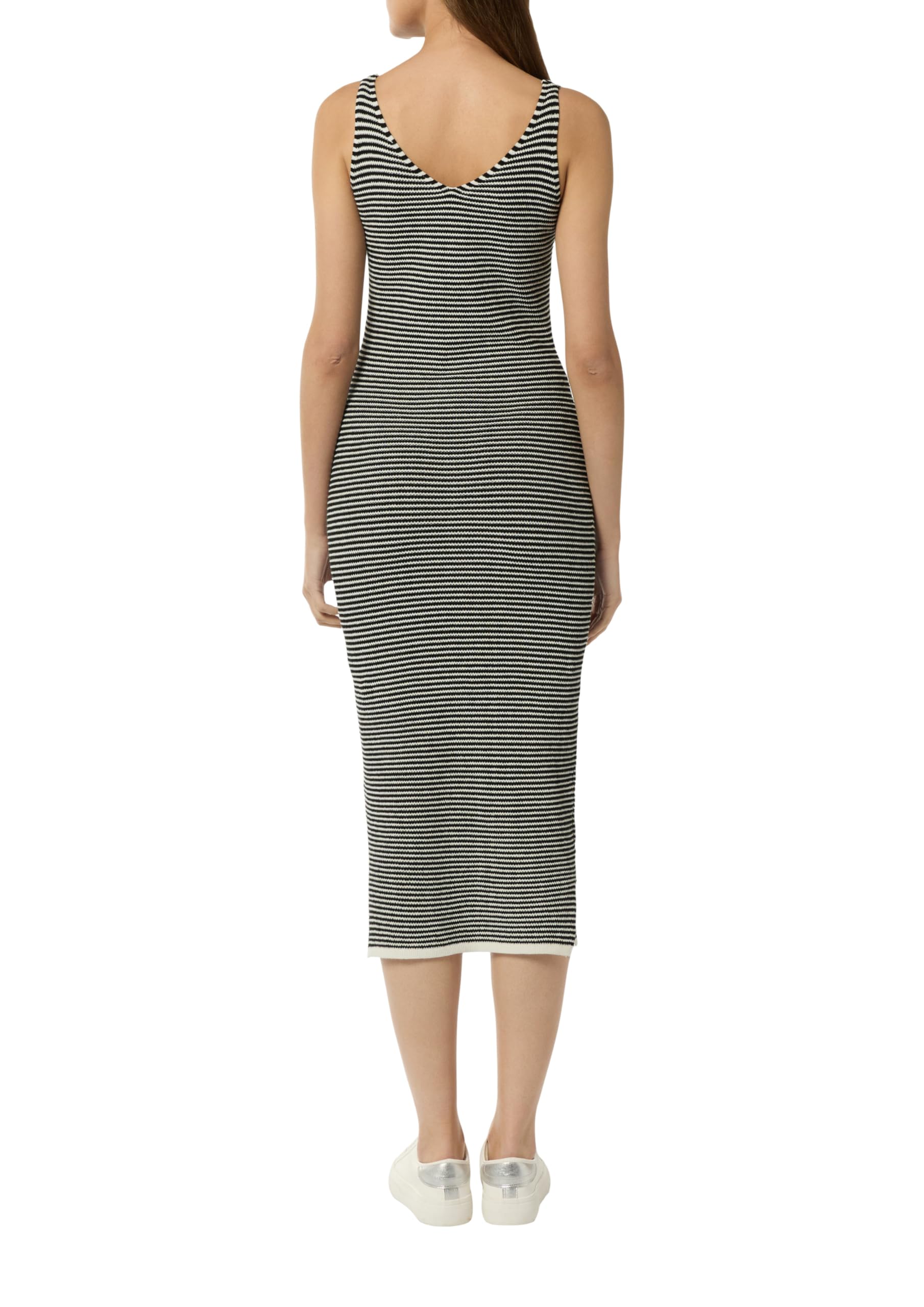 comma-strickkleid-streifen-creme-schwarz-gr-42 image 2