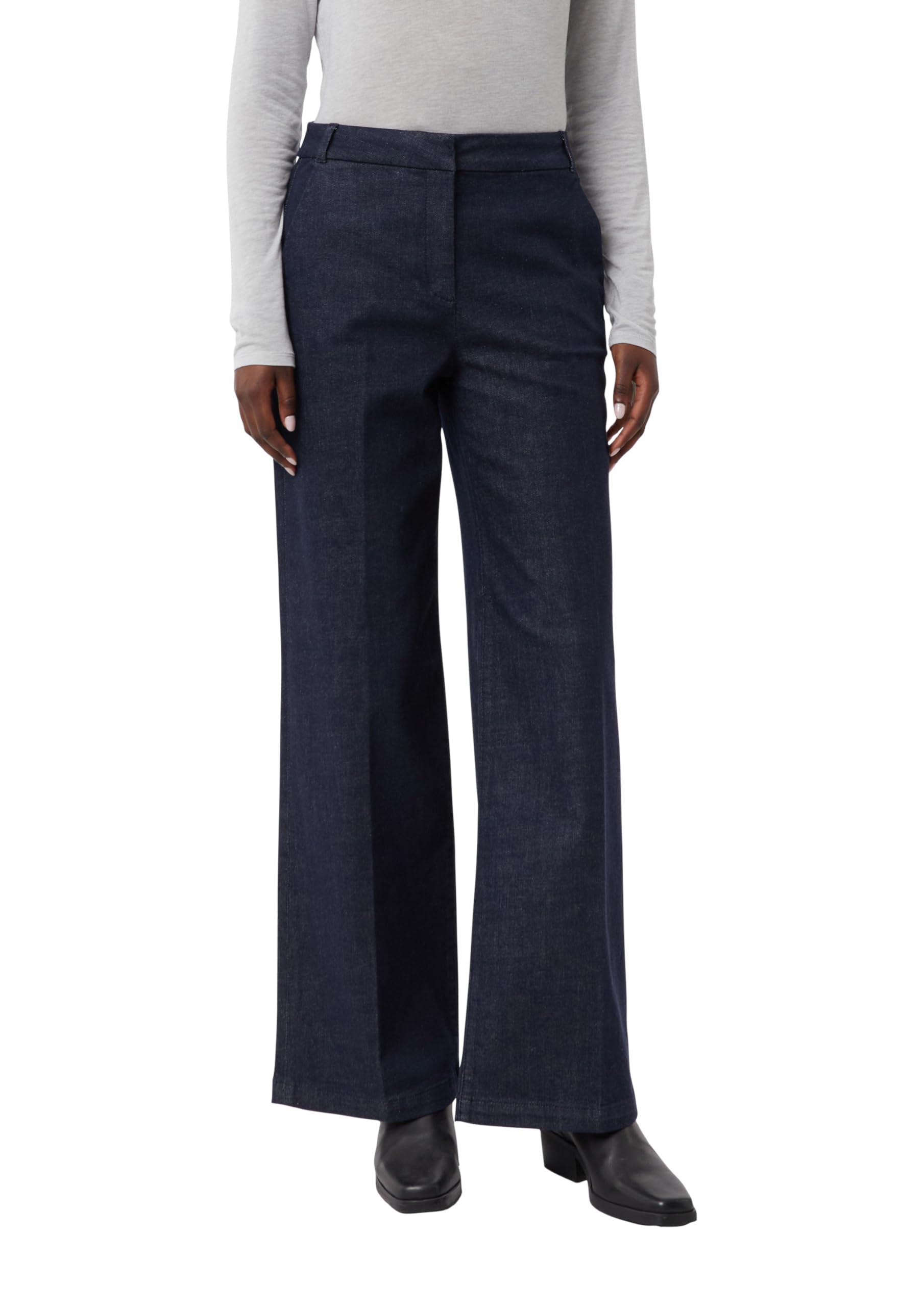 comma-cleane-dark-denim-jeans-damen-weites-bein-gr-e-44 image 1