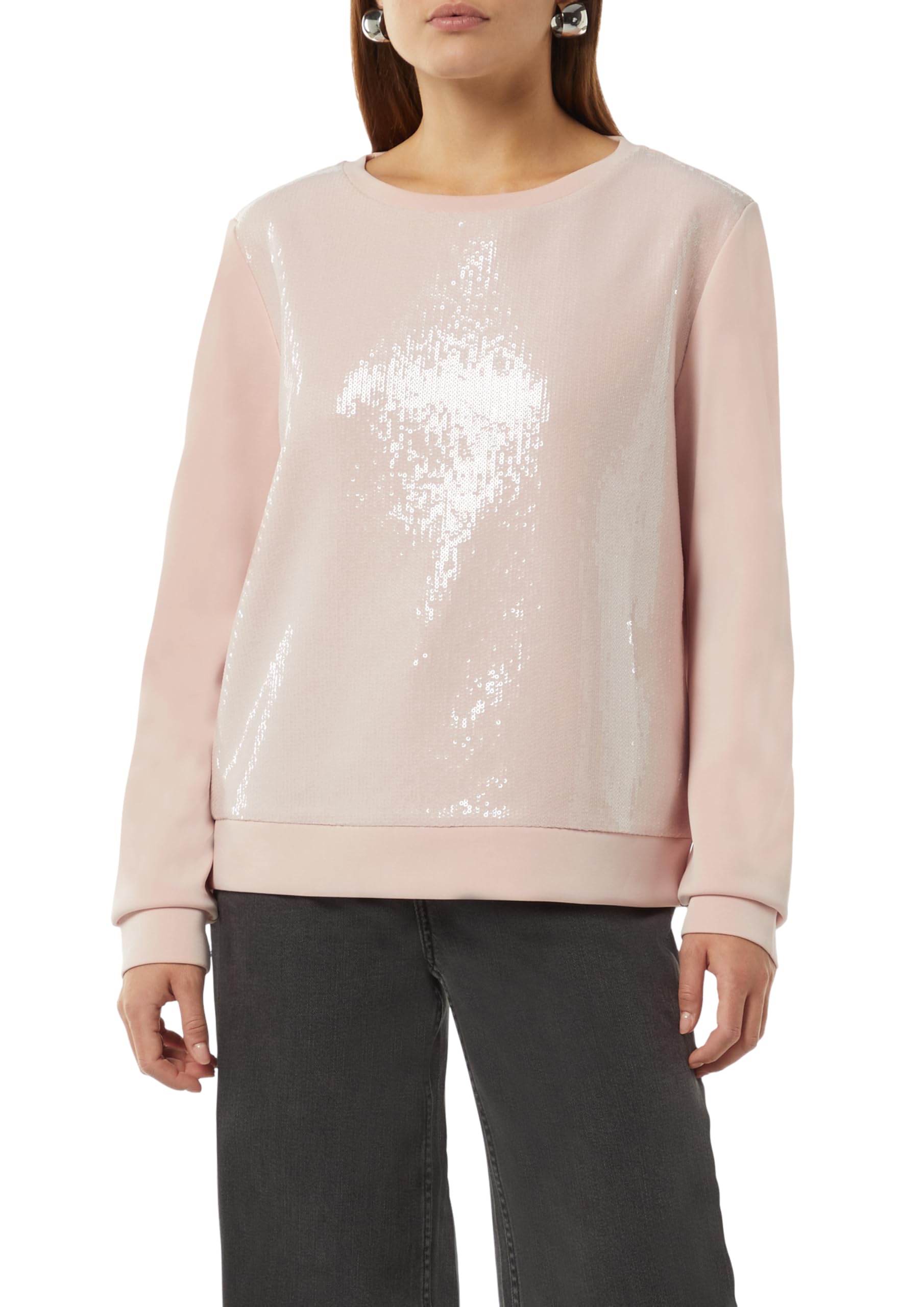 comma-sweatshirt-pailletten-besatz-damenpullover-casual image 1