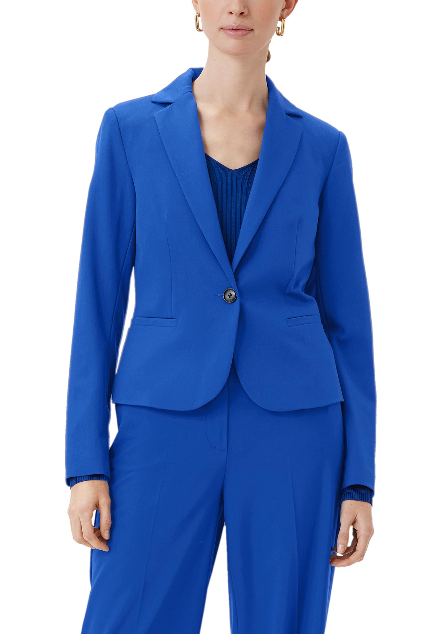 comma-blazer-tailliert-damenblazer-ozeanblau-gr-46 image 1