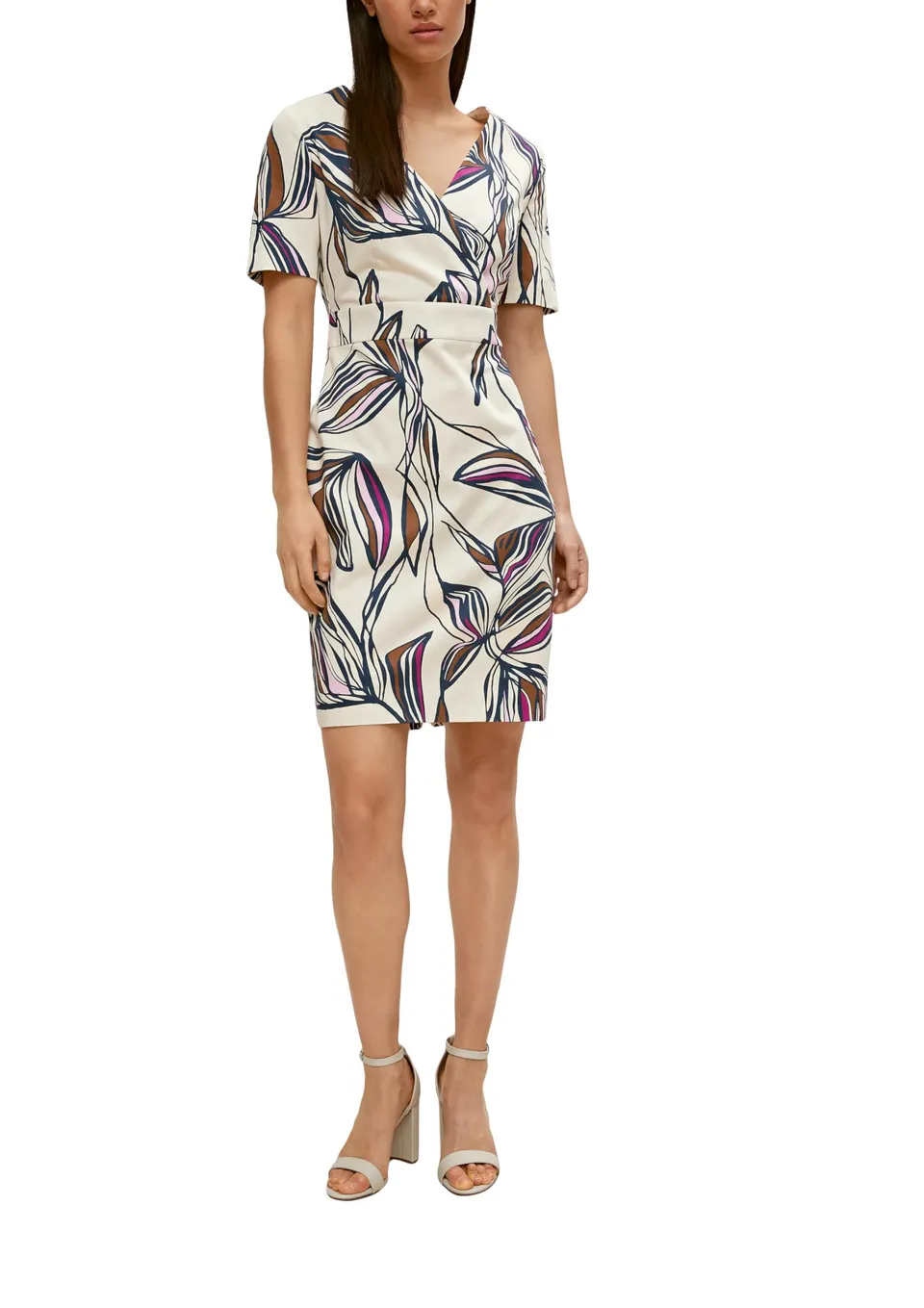 comma-dresses-etuikleid-floral-creme-gr-38 image 1