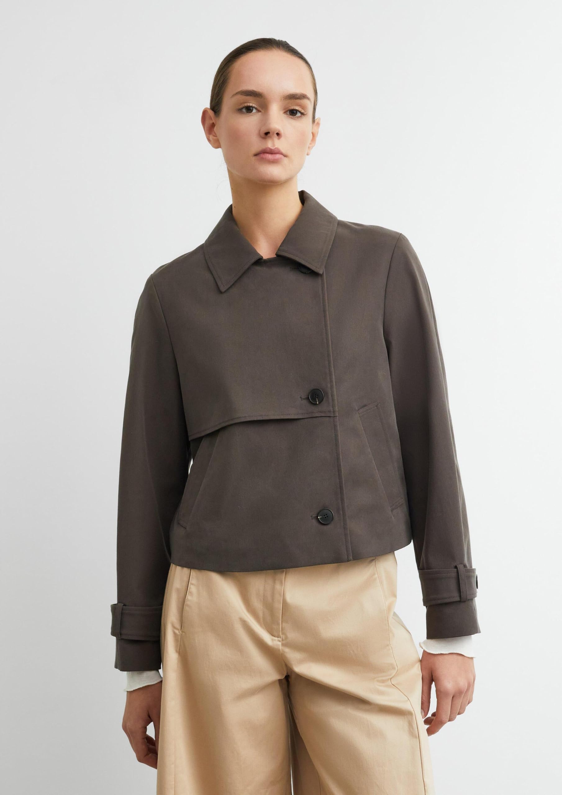 comma-indoor-jacke-boxy-beige-gr-34-mit-hemdkragen image 6