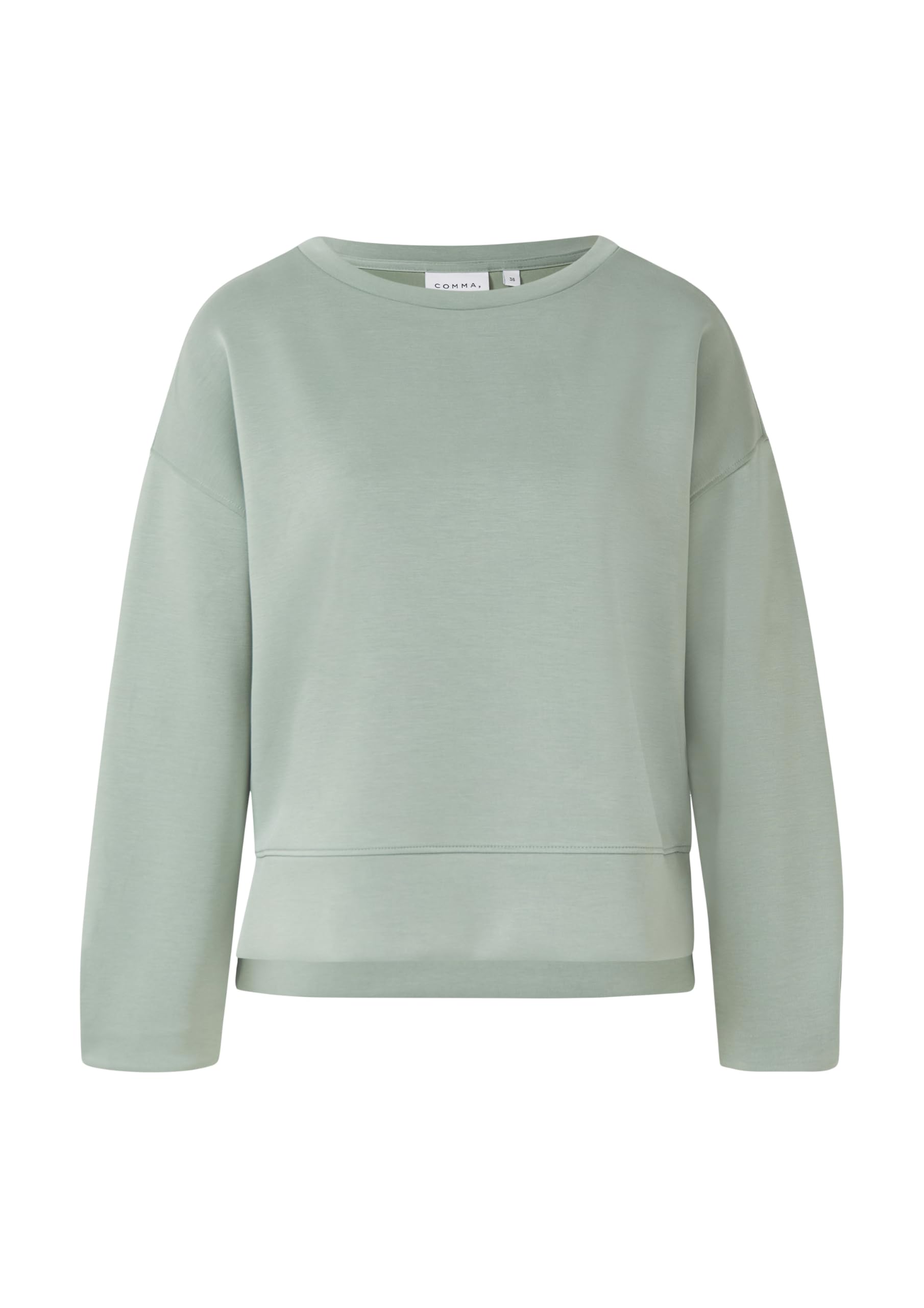 comma-sweatshirt-damen-pastellgr-n-gr-36-mit-faltendetail image 4