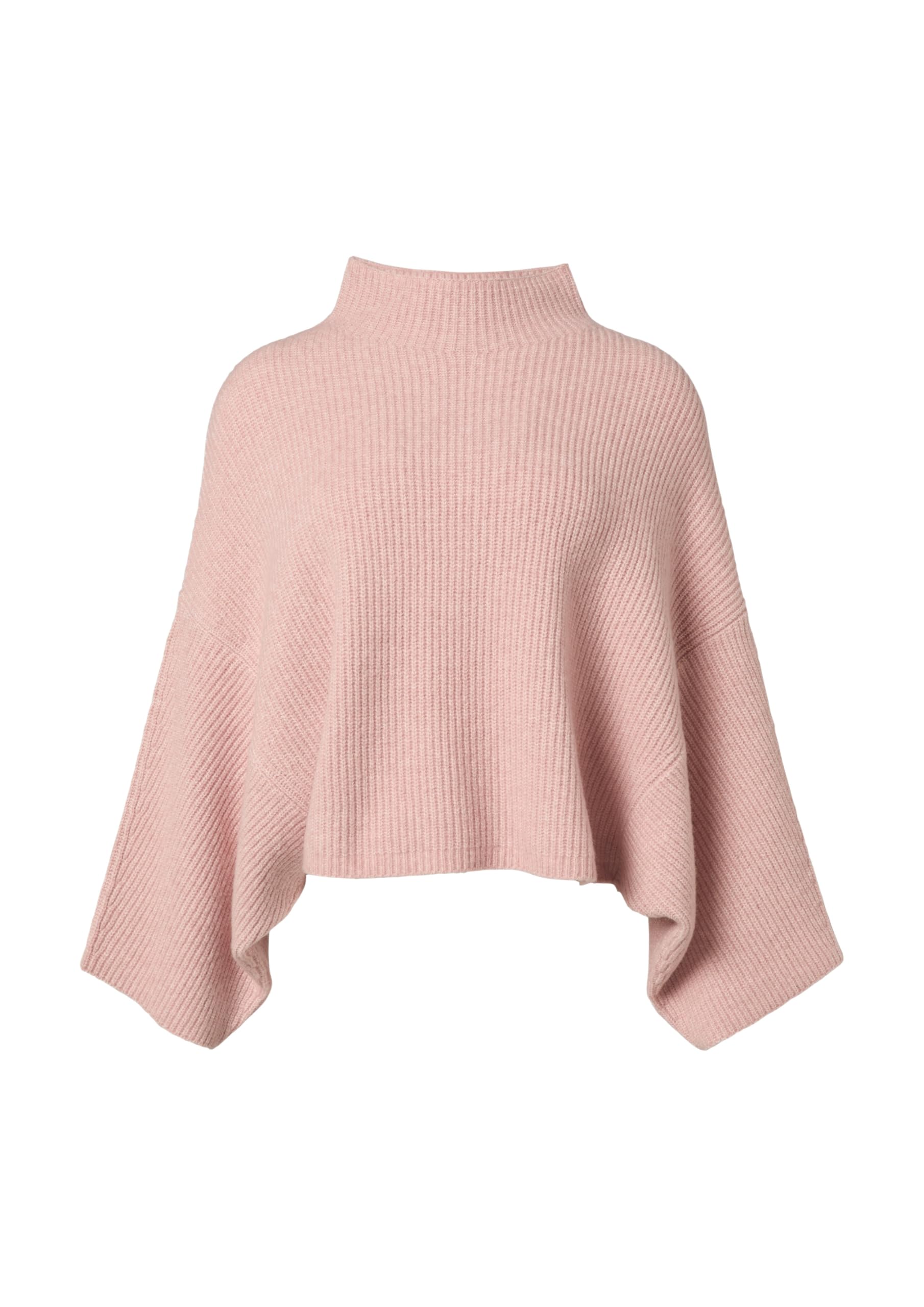 comma-ponchos-strick-poncho-mit-stehkragen-m-perlmuttrosa image 3