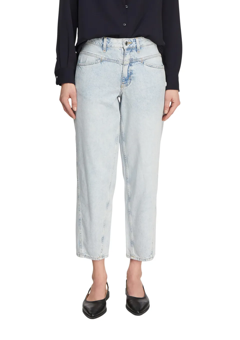 comma-barrel-leg-jeans-hose-gr-42-mid-rise-waschung image 1