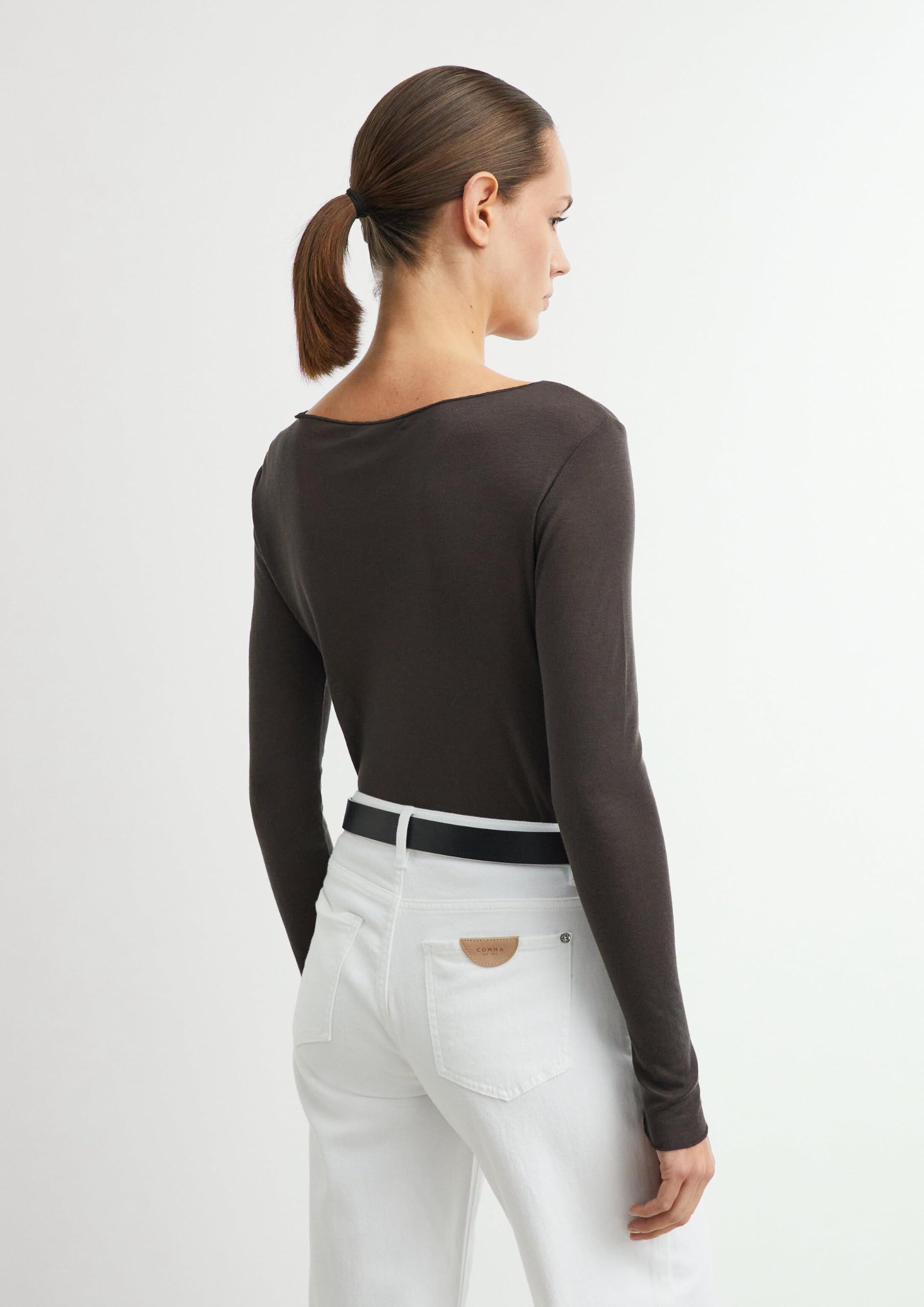 comma-longsleeve-slim-fit-gr-40-dunkelbraun-u-boot image 7