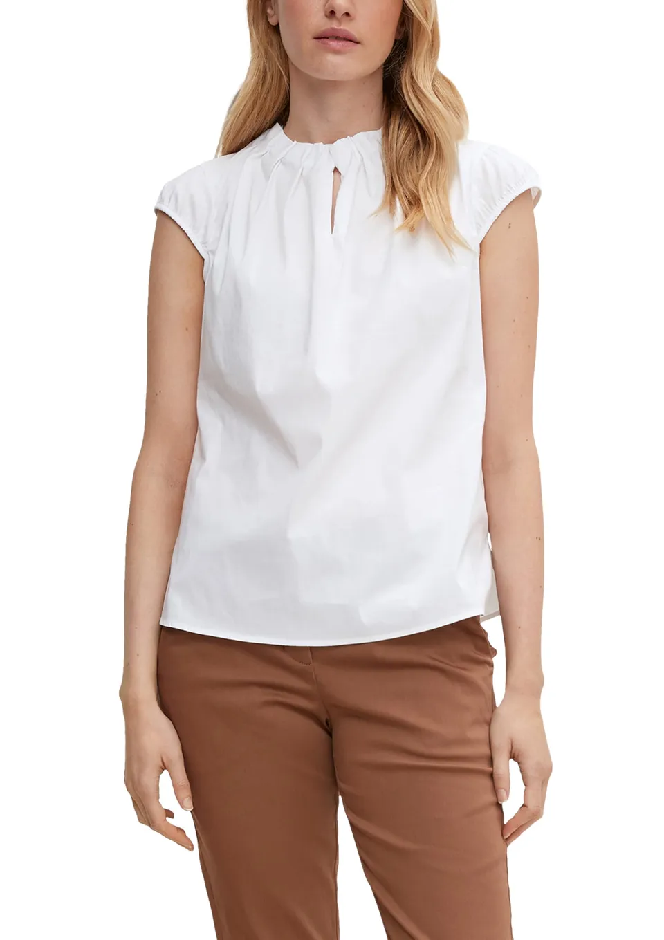 comma-blouses-kurzarm-bluse-wei-gr-40-business image 1