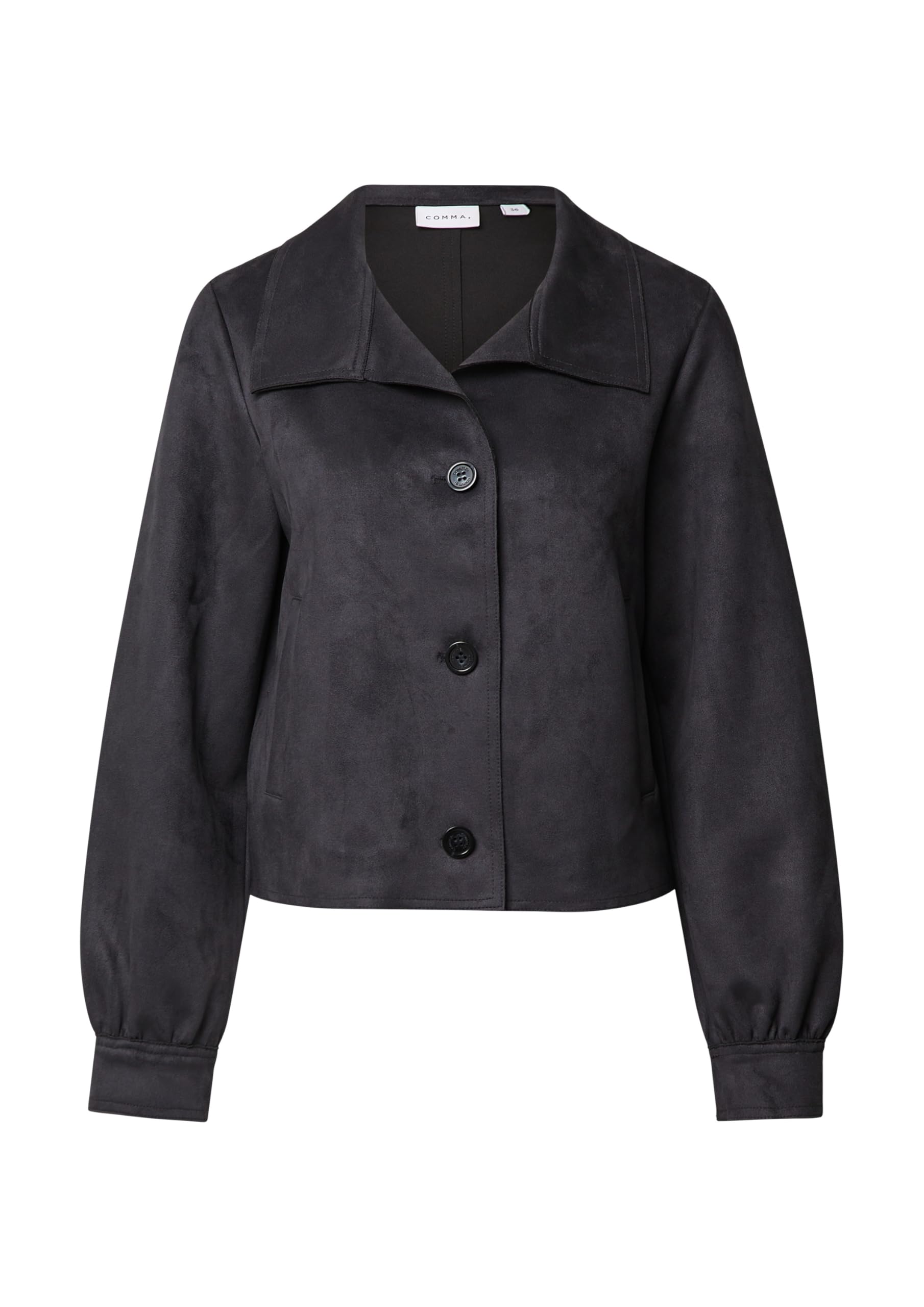 comma-jacke-damen-velourslederoptik-kurz-gr-34 image 4
