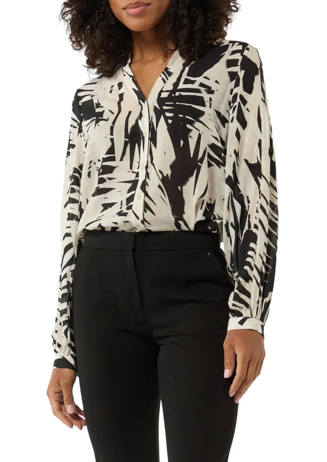 comma-bluse-2148567-stehkragen-shirt-schwarz-gr-46 image 1
