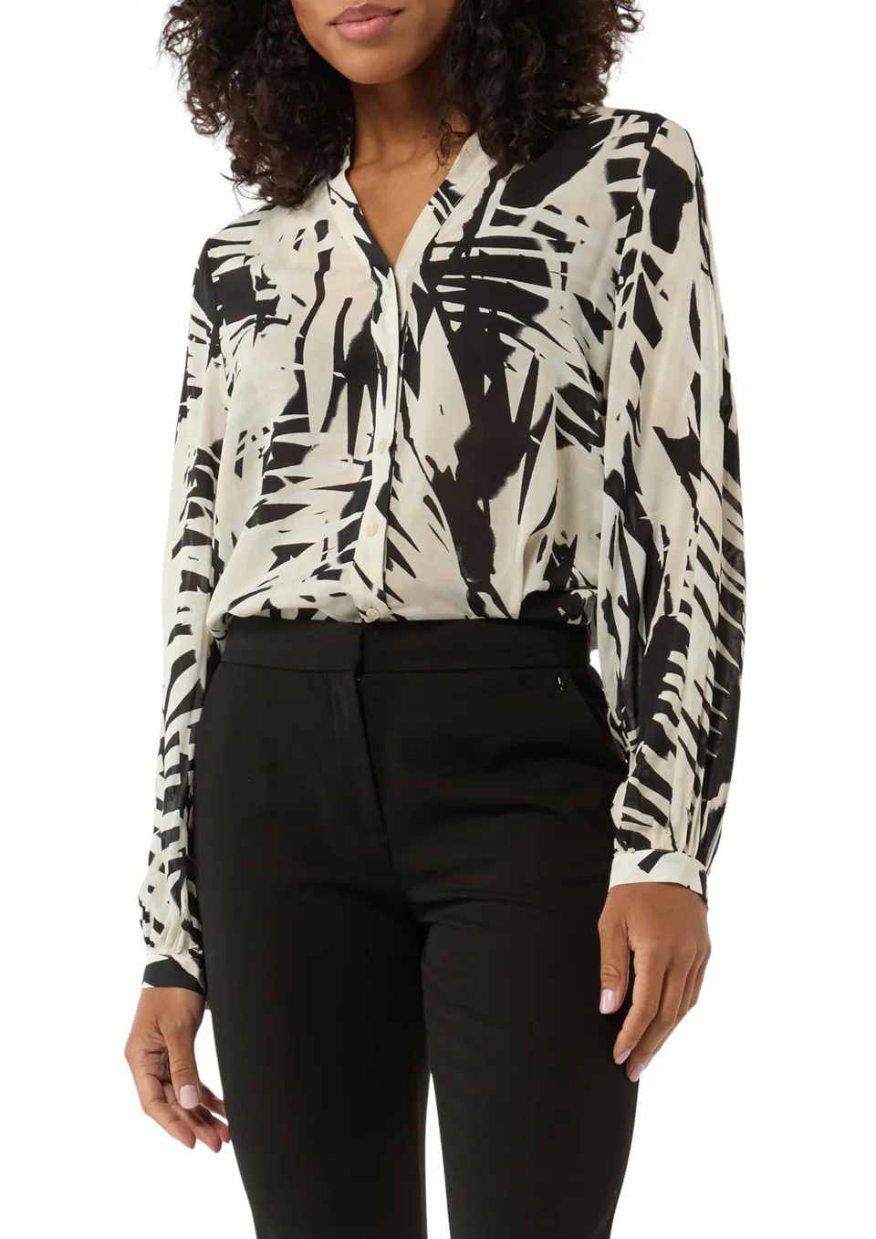 comma-bluse-2148567-stehkragen-shirt-schwarz-gr-46 image 1