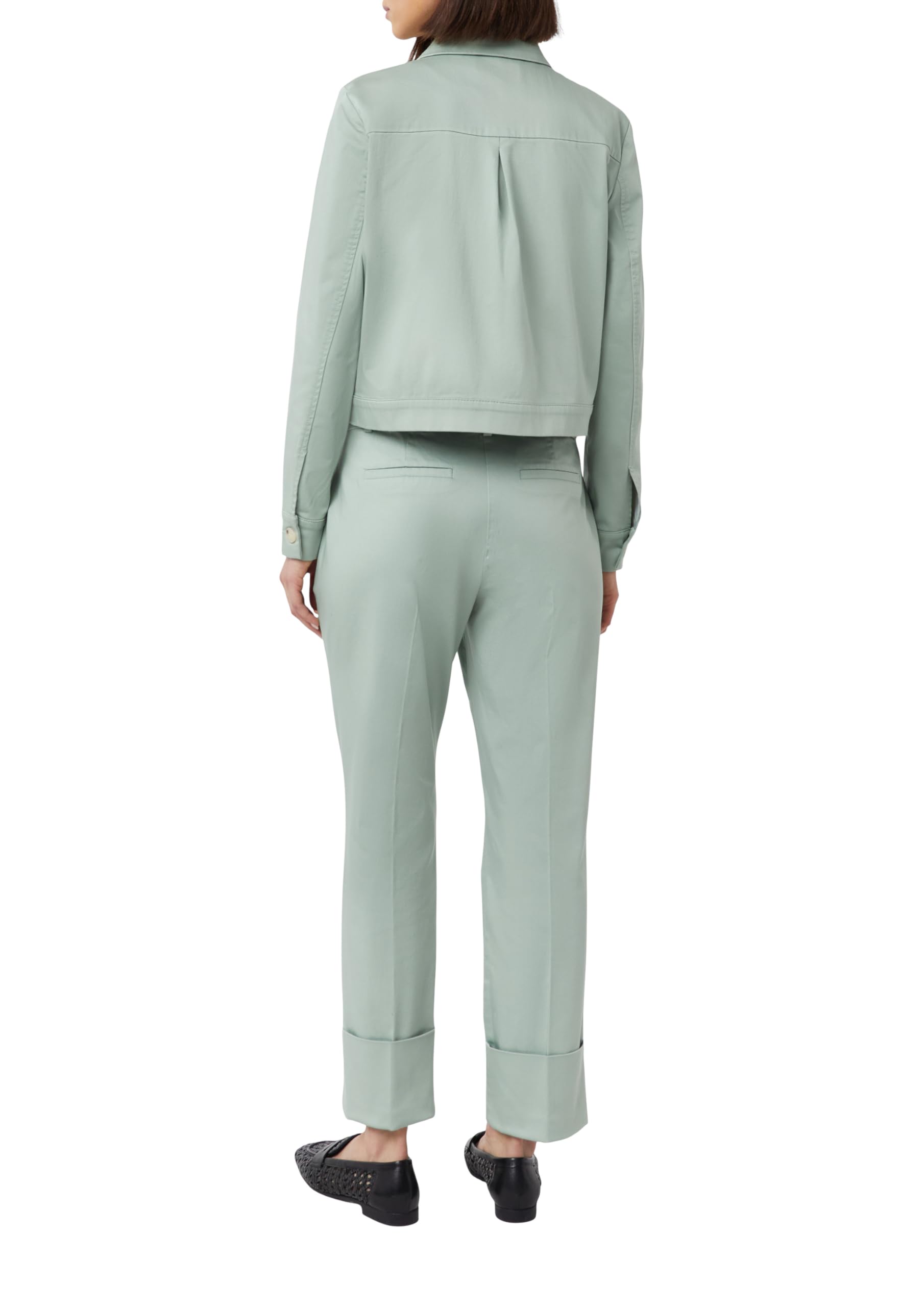 comma-baumwollsatin-jacke-boxy-fit-hemdkragen image 2