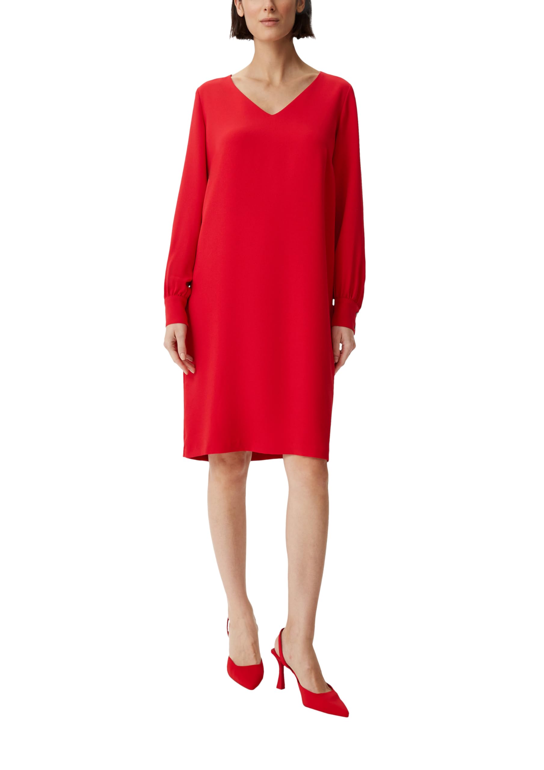 comma-dresses-midikleid-gr-e-36-mit-v-ausschnitt image 1