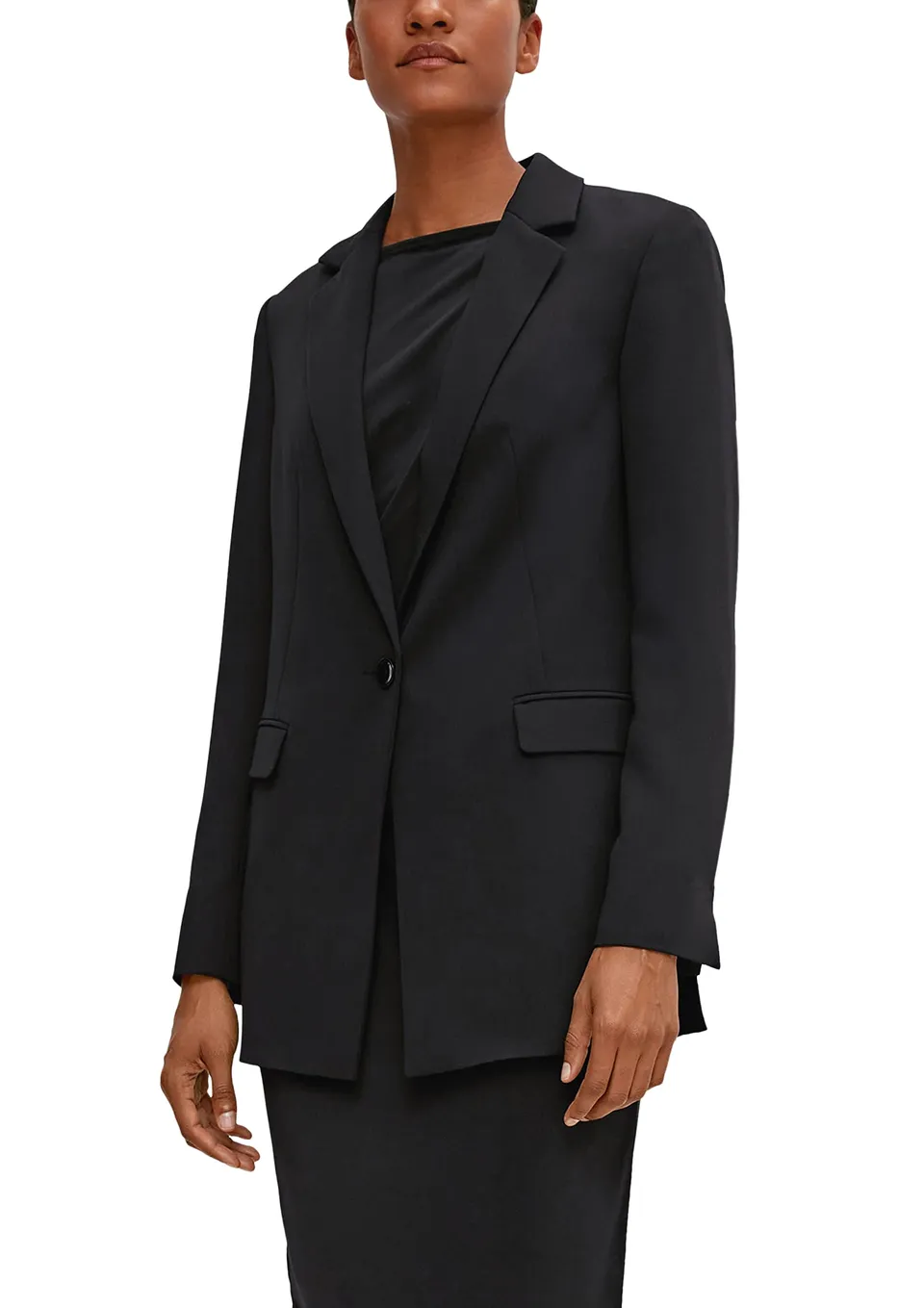 comma-blazers-l-ssiger-business-blazer-twill-damen image 1