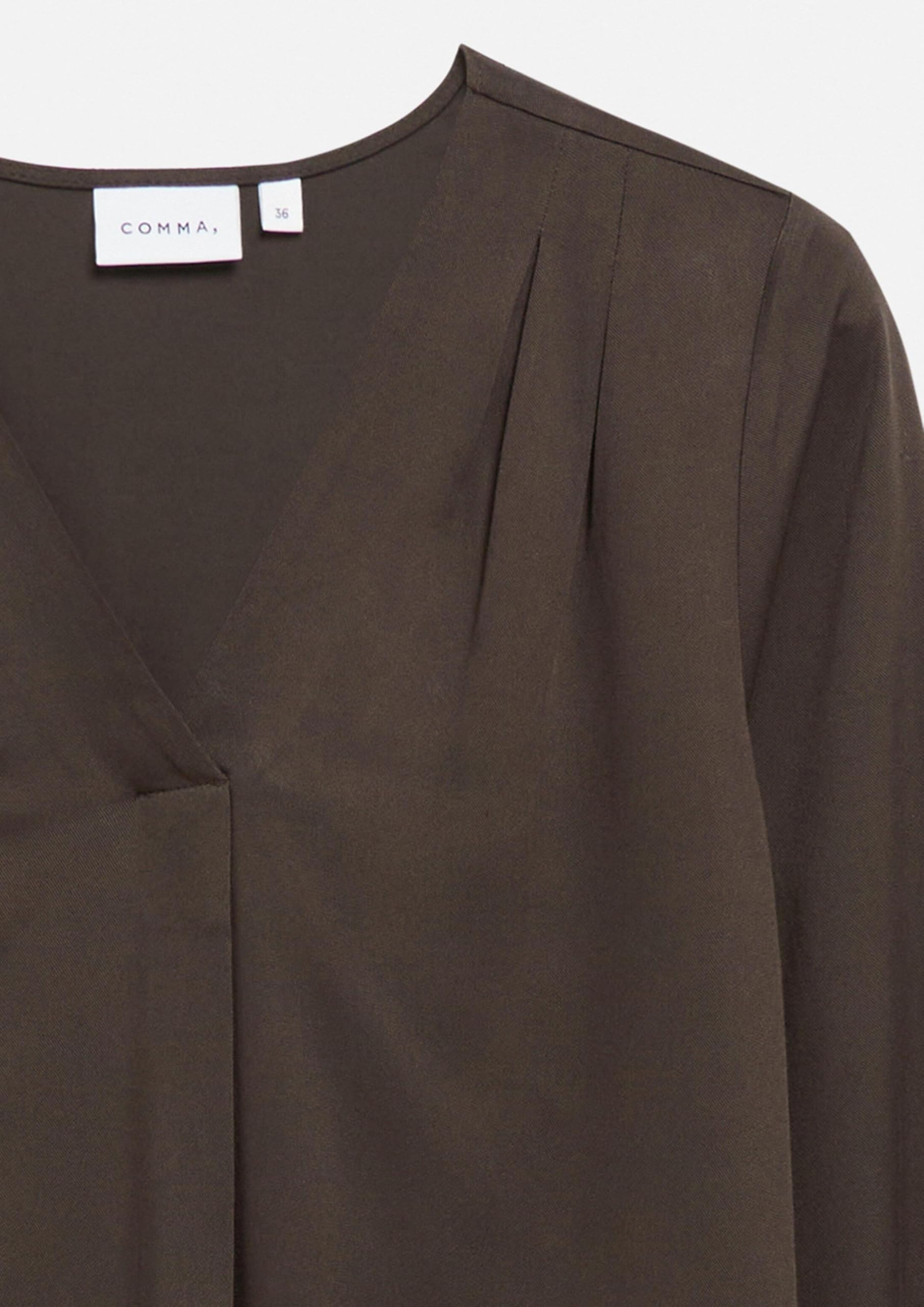 comma-blouses-bluse-viskose-v-ausschnitt-langarm image 5