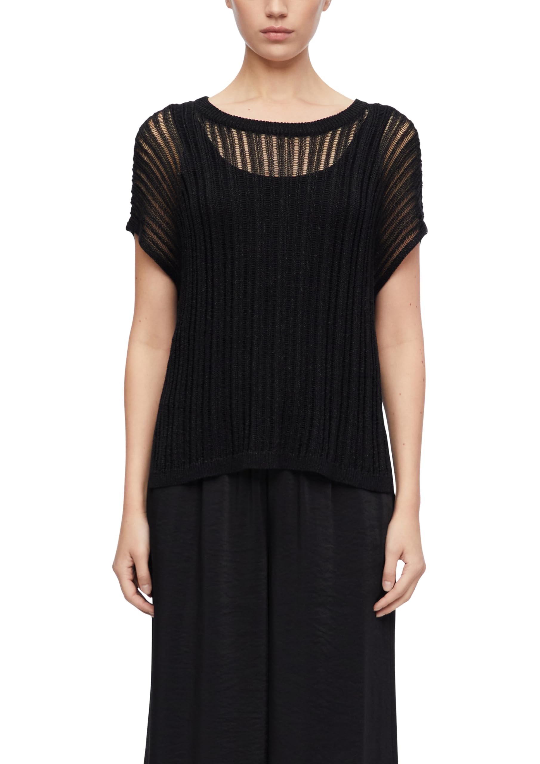 comma-poncho-strick-glitzergarn-viskosemix-relaxed-fit-s image 1