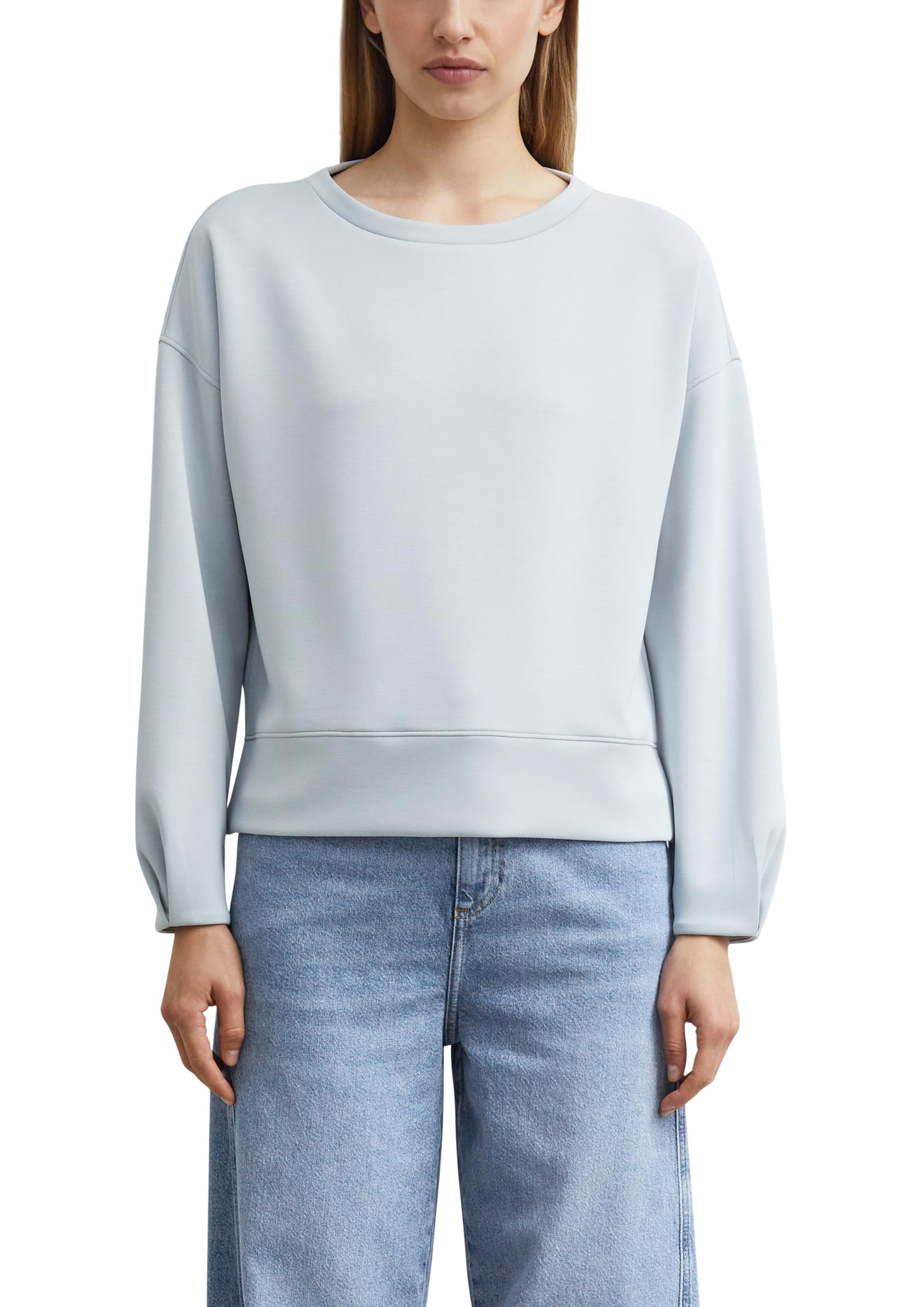 comma-sweatshirt-regular-fit-faltendetail-gr-36-braun image 8