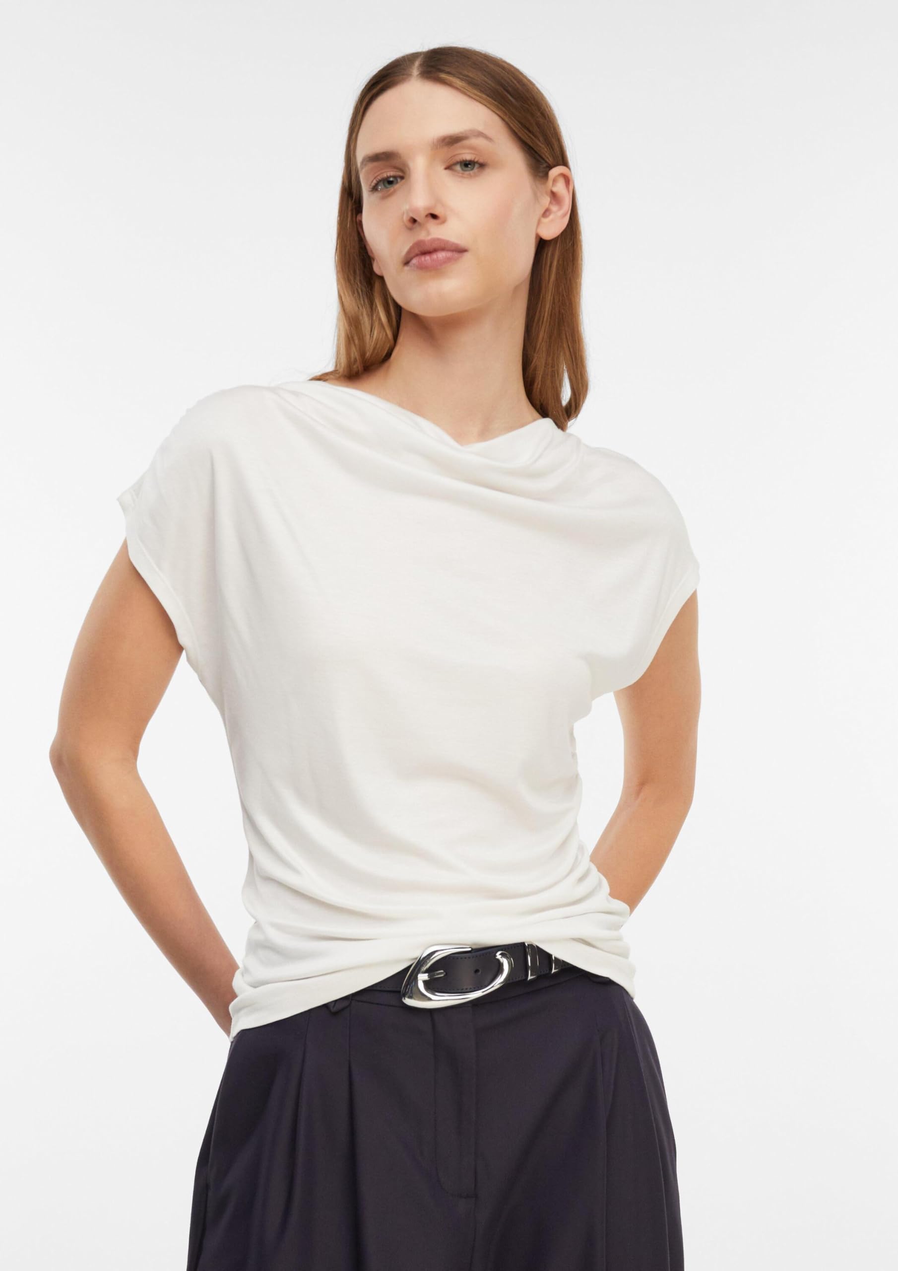 comma-2181541-t-shirt-top-gr-34-mit-drap image 6
