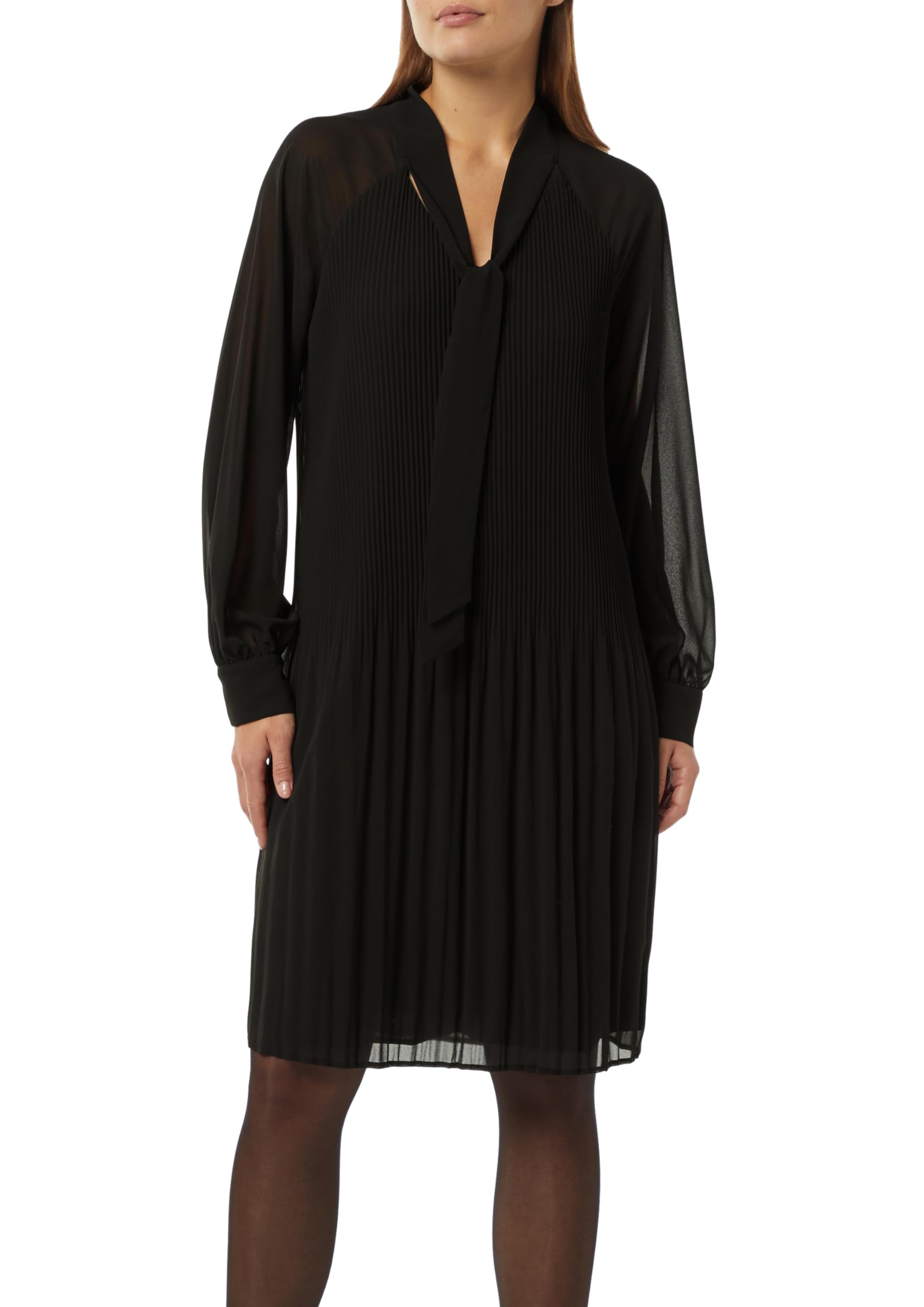 comma-dresses-chiffon-kleid-plissiert-mit-schleife image 1