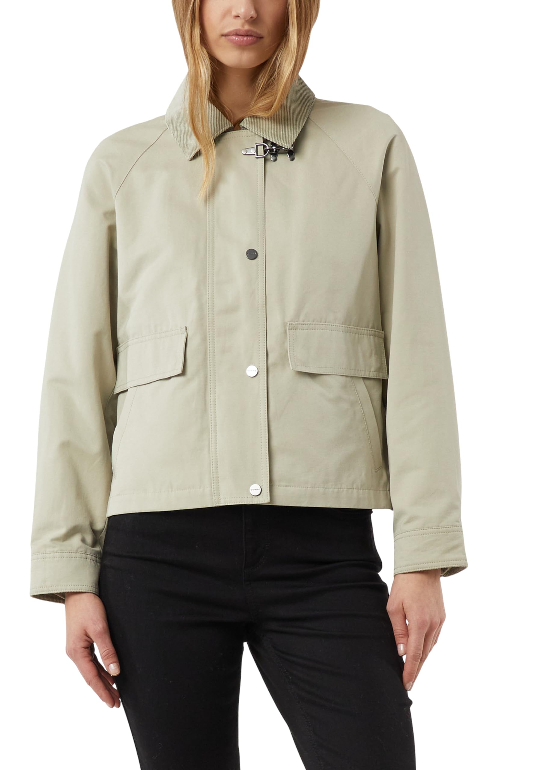 comma-jackets-kurze-baumwollmix-jacke-cord-kragen-twill image 1