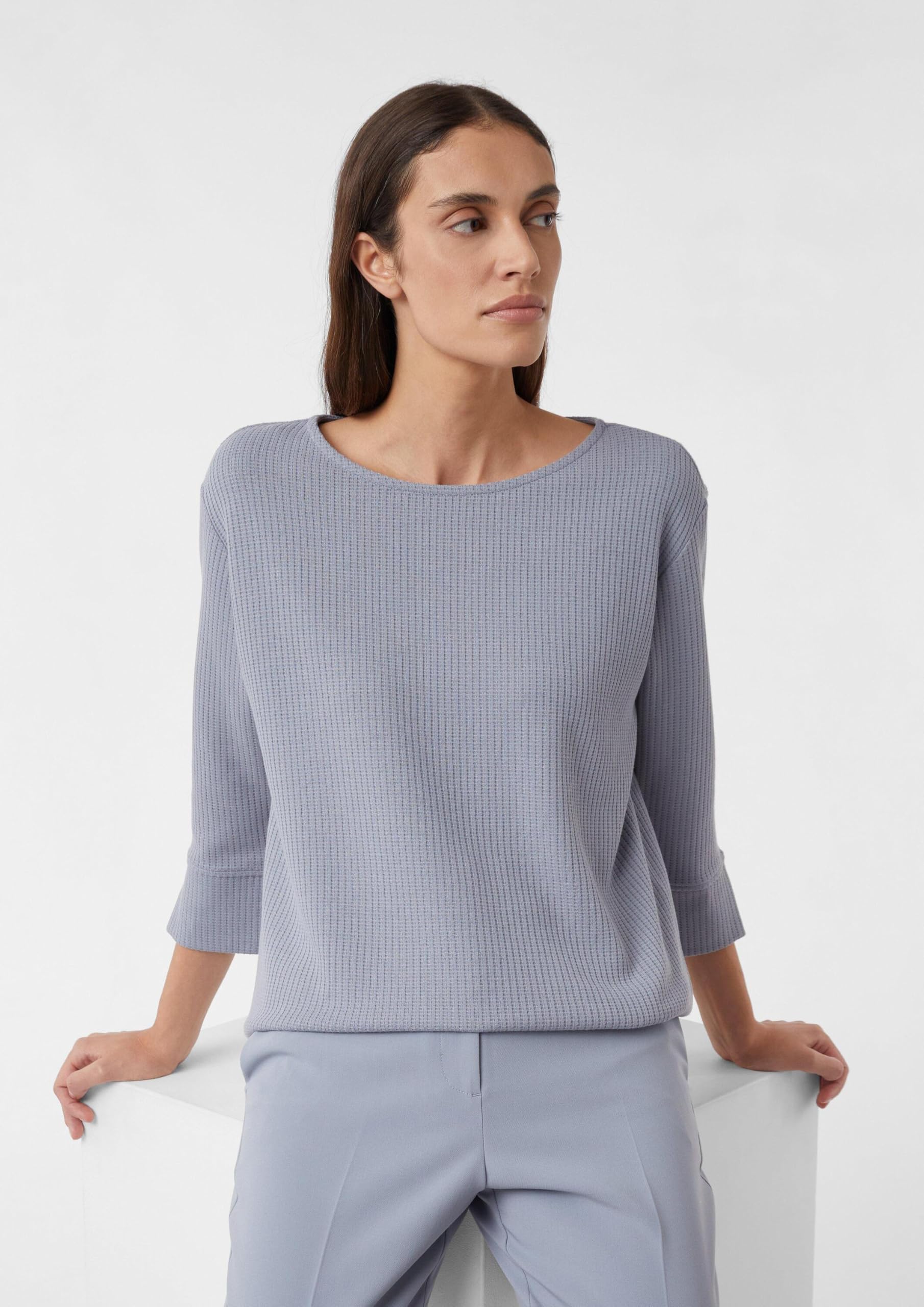comma-sweatshirt-3-4-arm-damen-gr-42-u-boot-blau image 5